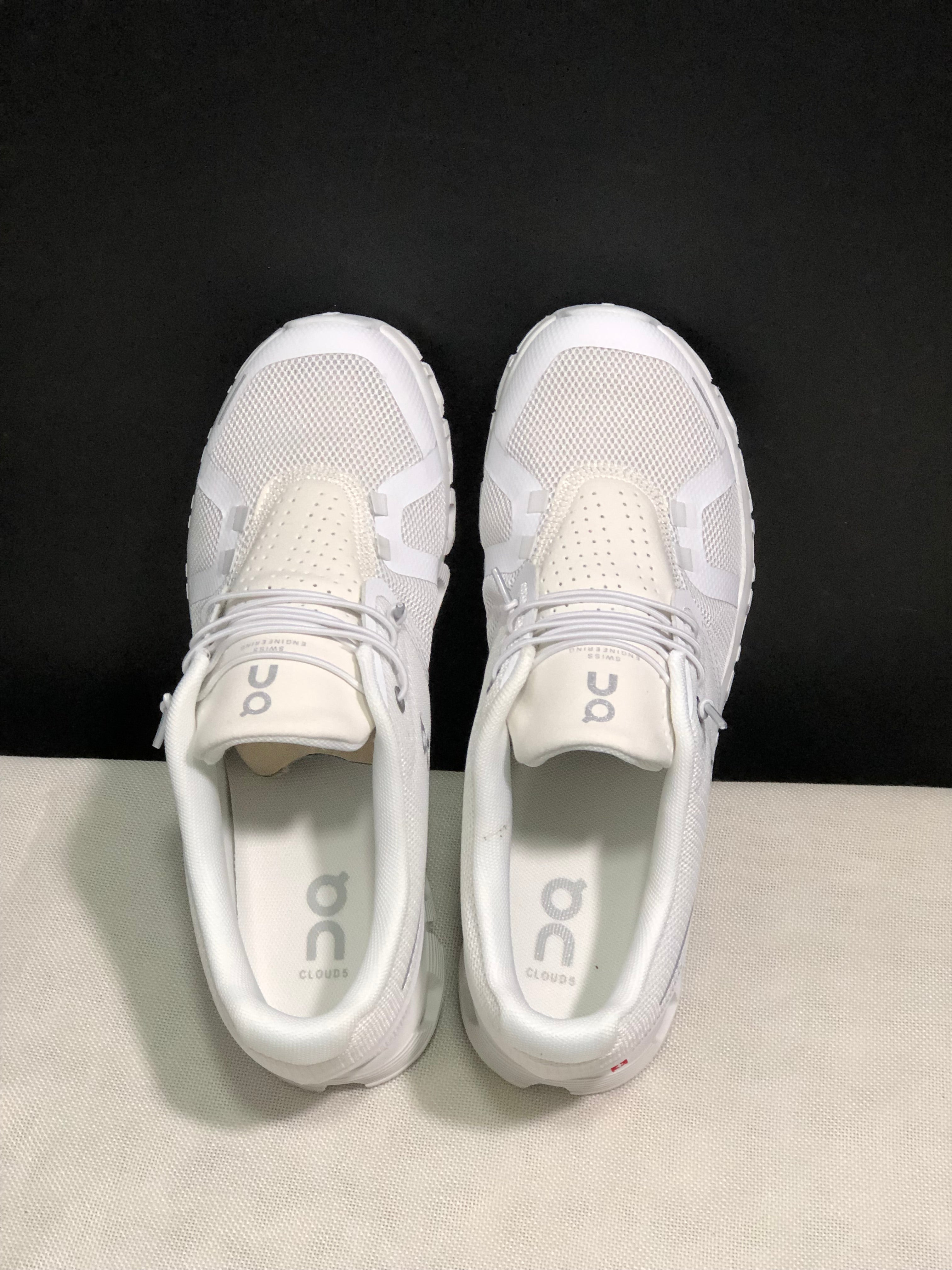On Running Cloud 5 White Lightweight Running Shoes
