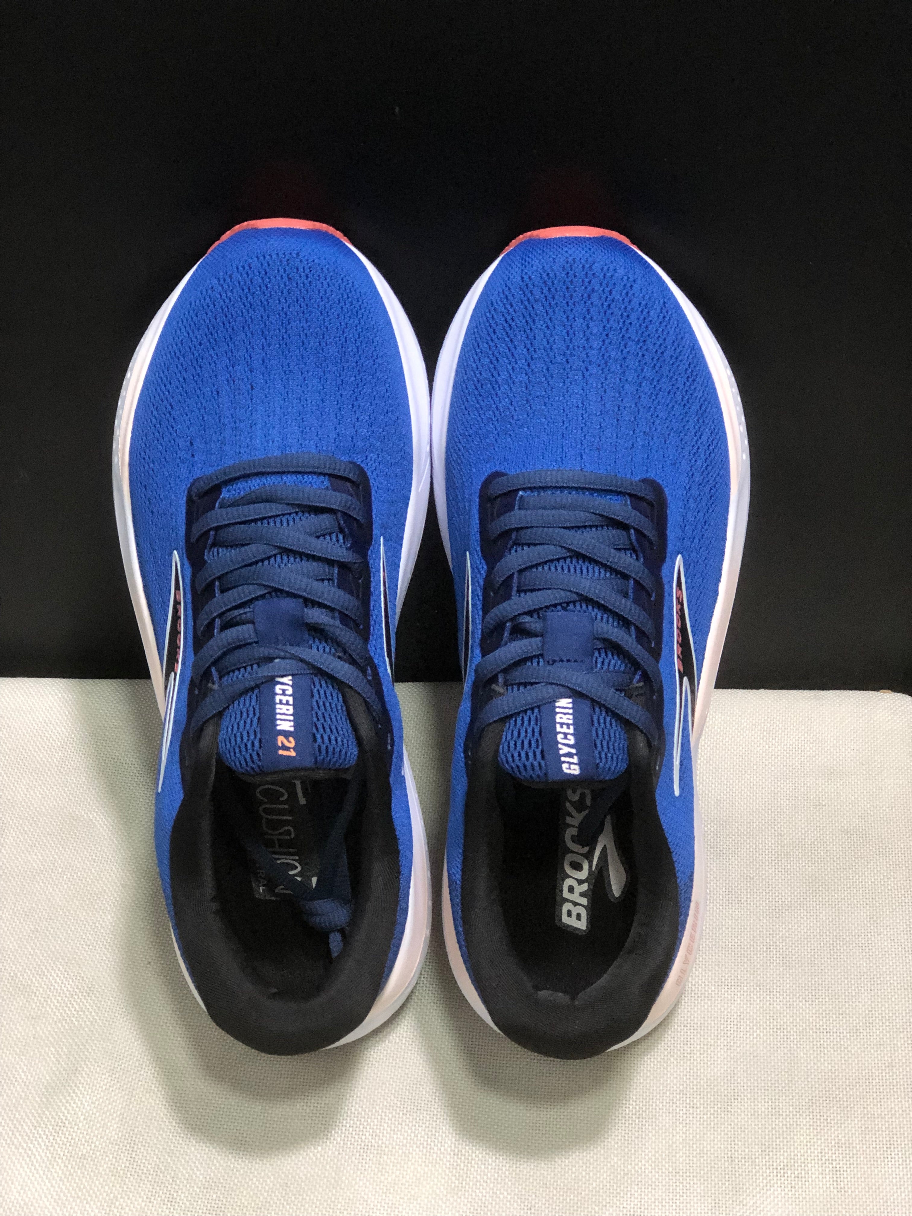 Brooks Glycerin 21 Low-top Casual Running Shoes Blue/Pink