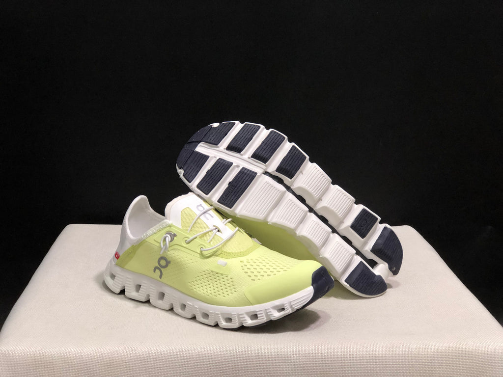 On Running Cloud 5 Coast Convenient And Breathable Running Shoes Light Yellow/White