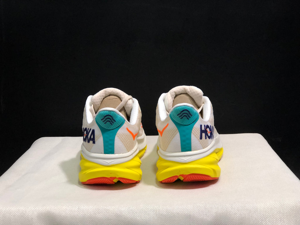 Hoka One One Clifton 9 Running Shoes Athletic Shoes Sneakers White/Yellow