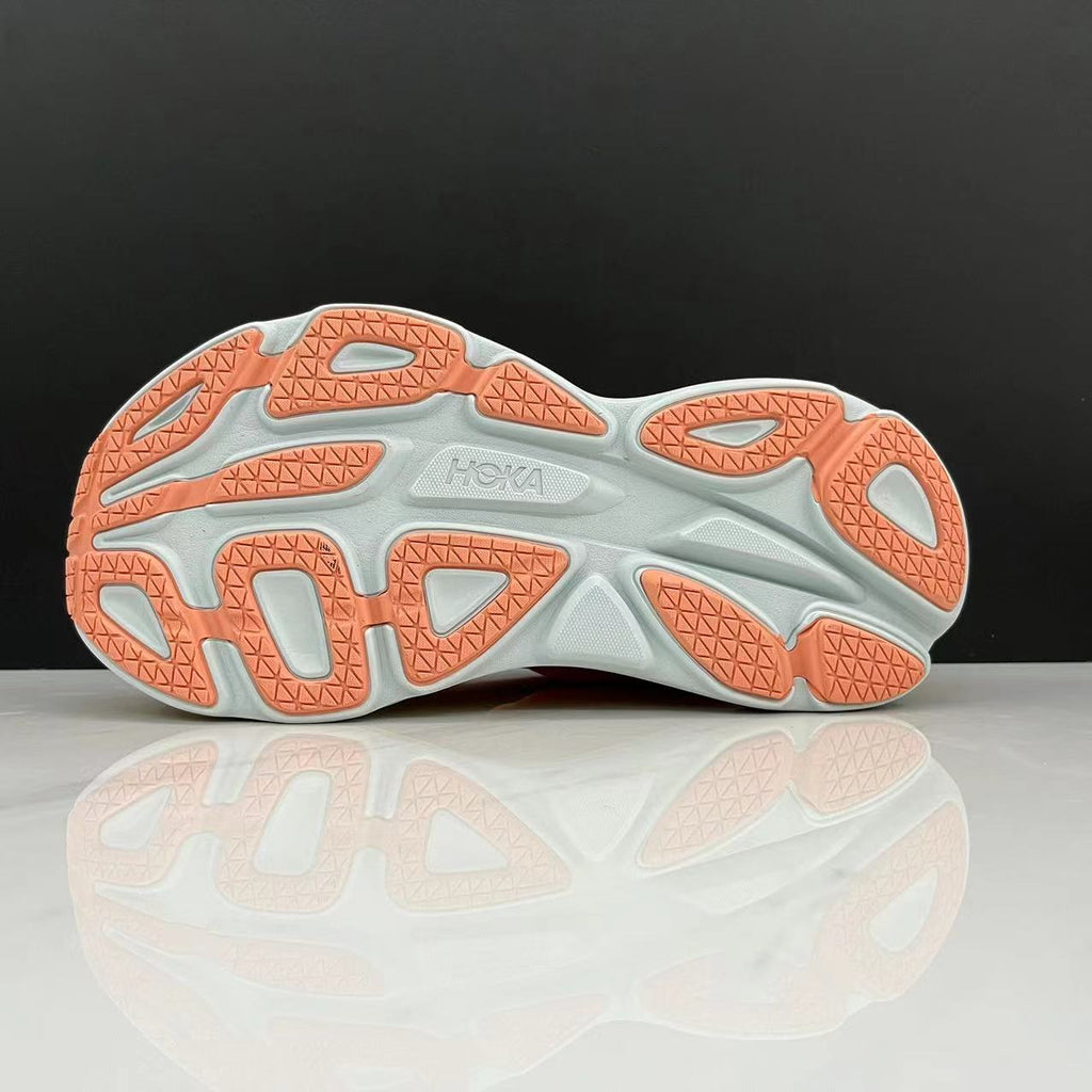 Hoka One One Bondi 8 Breathable Low-top Running Shoes Sneakers Orange/Yellow