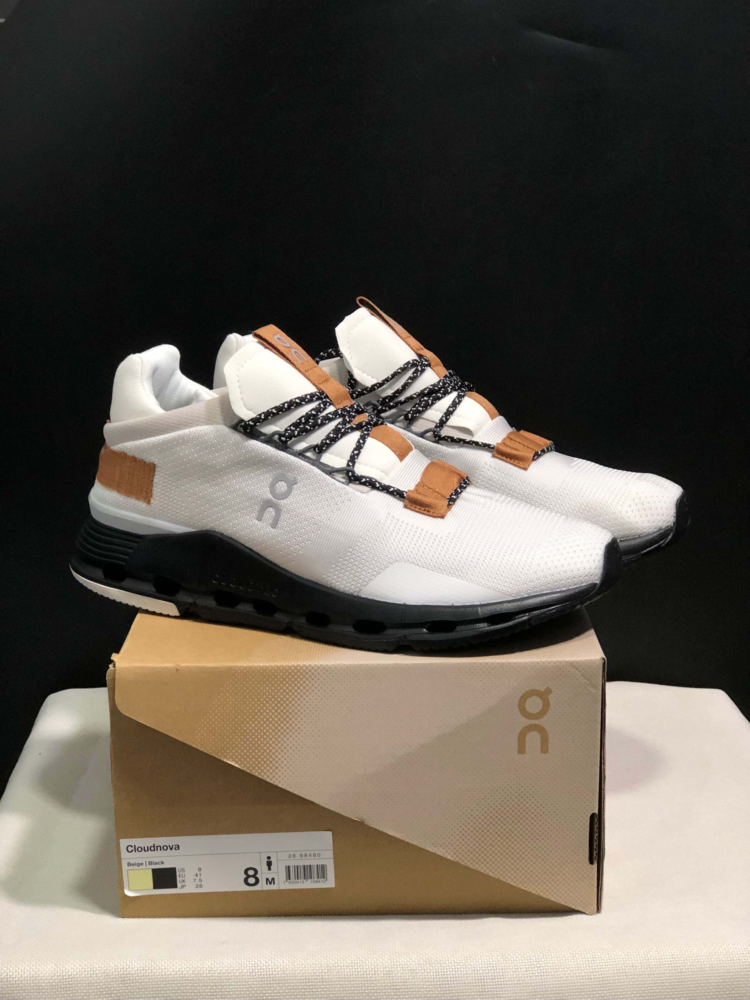 On Running Cloudnova Lightweight Sports Casual Shoes Beige/Balck