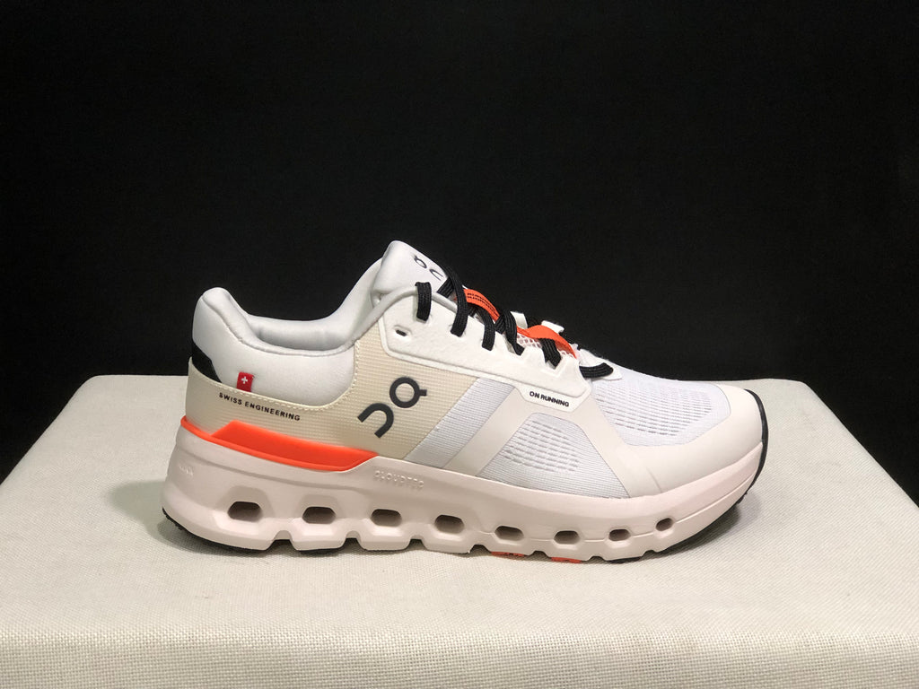 On Running Cloudrunner 2 Mesh Breathable Running Shoes White/Orange
