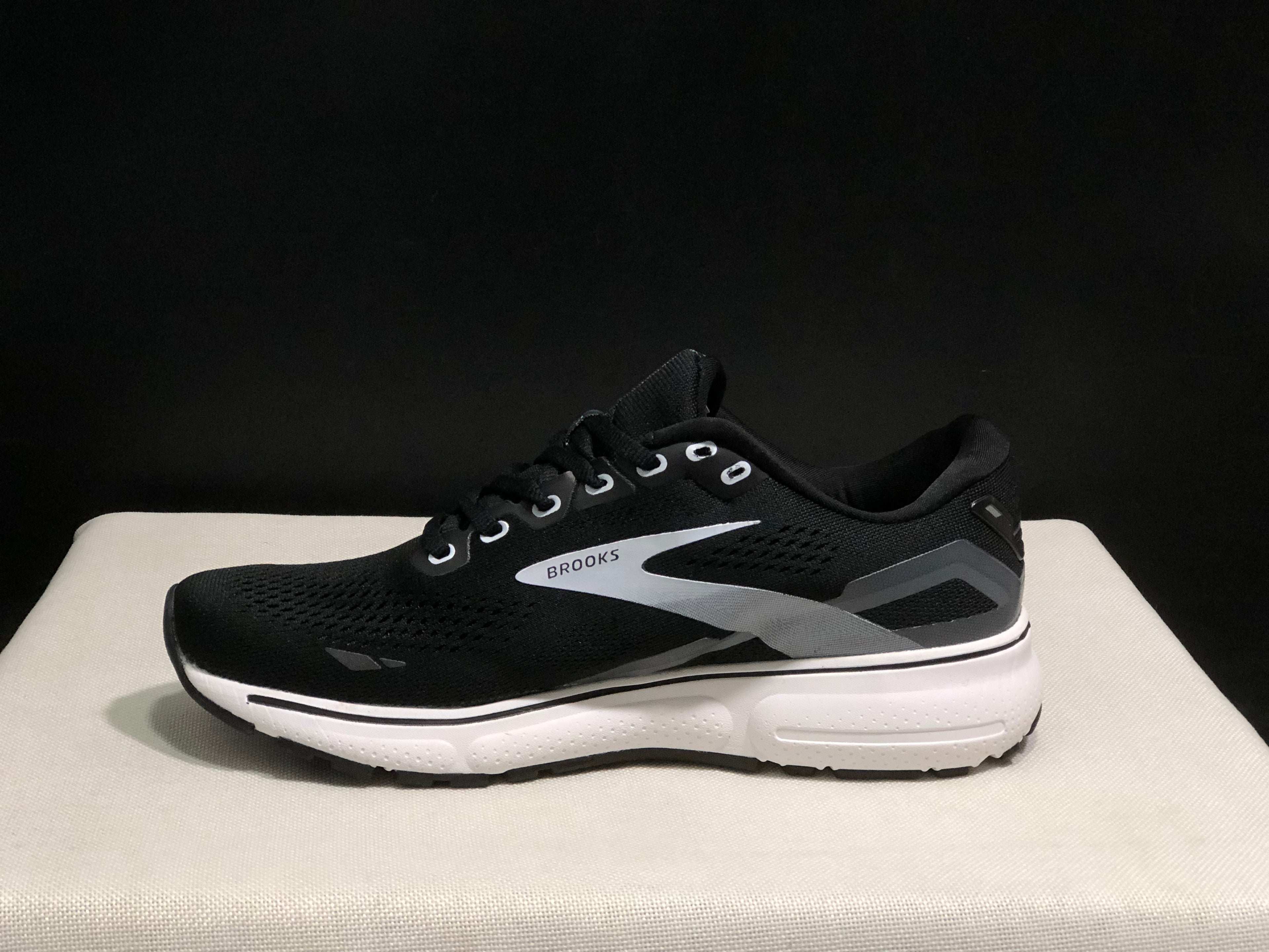 Brooks Ghost 15 Shock-absorbing Wear-resistant Low-top Running Shoes Colid Light Gray/Nave Blue