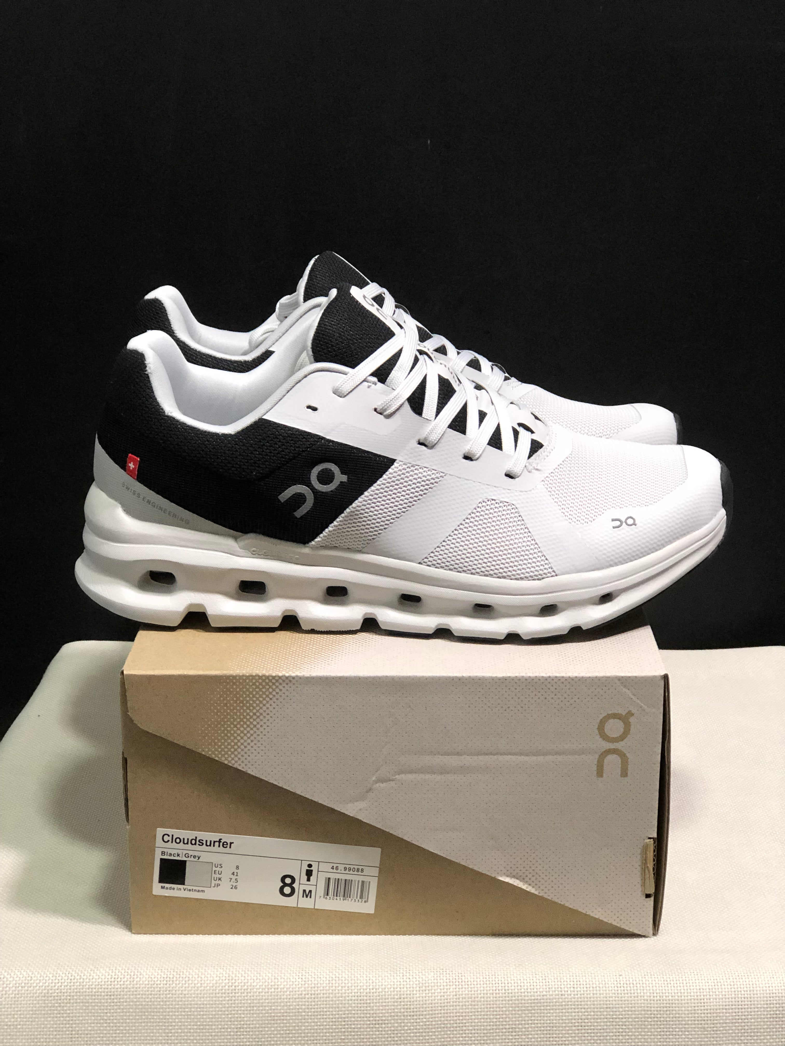 On Running Cloudrunner Anti-Slip Sports Running Shoes Light Grey/Black