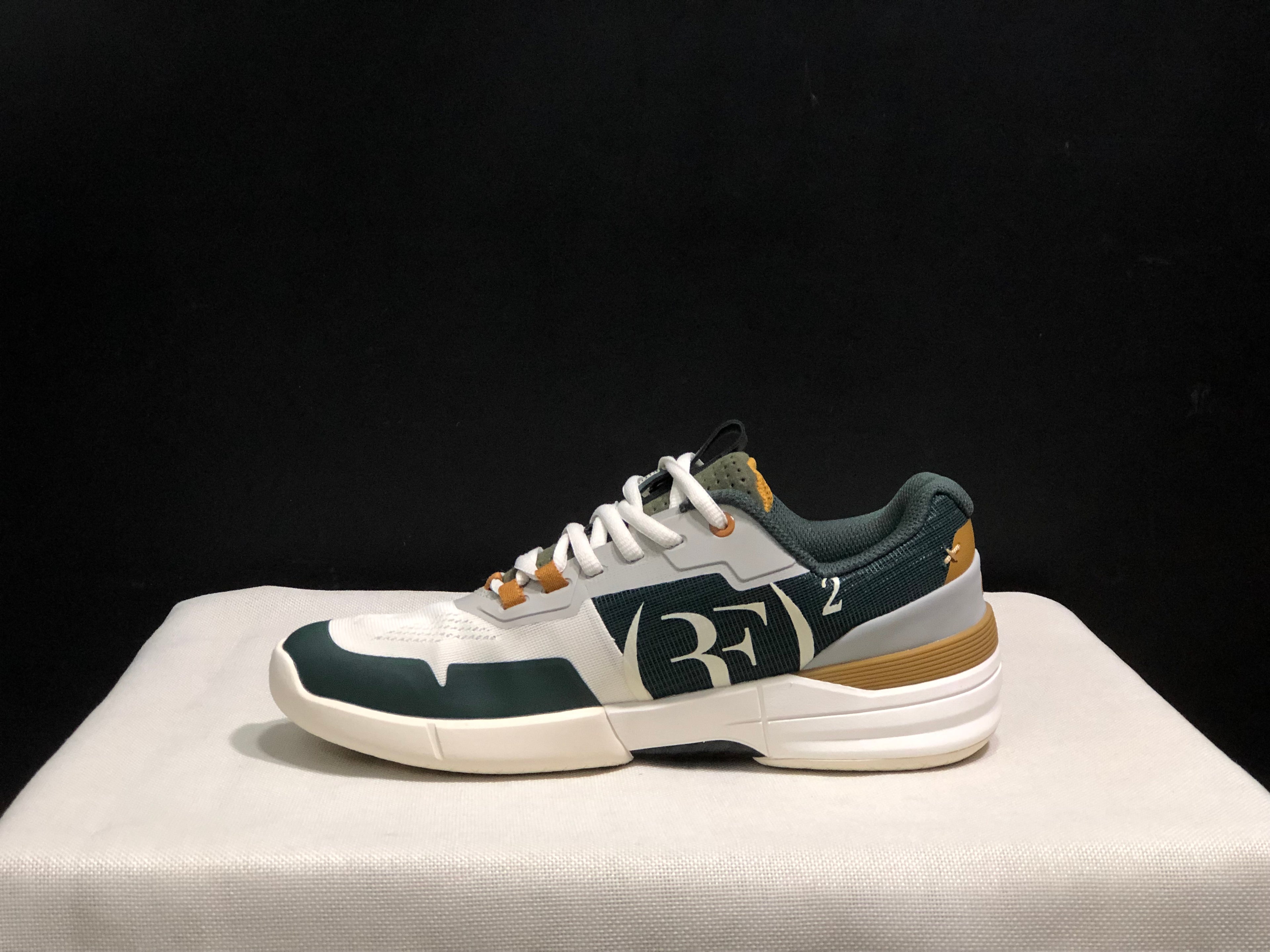 On Running The Roger Rro Durable And Breathable Tennis Shoes Beige/Ink Green