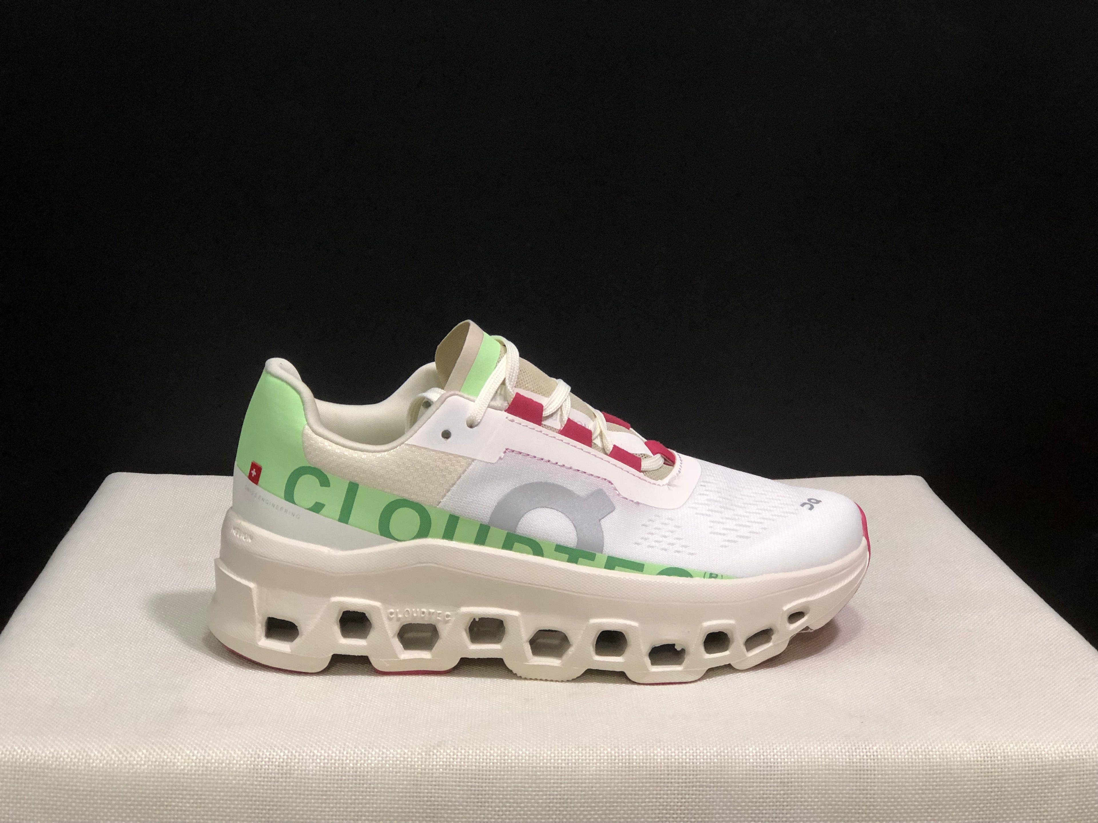On Running Cloudmonster Anti-Slip Running Shoes White/Green