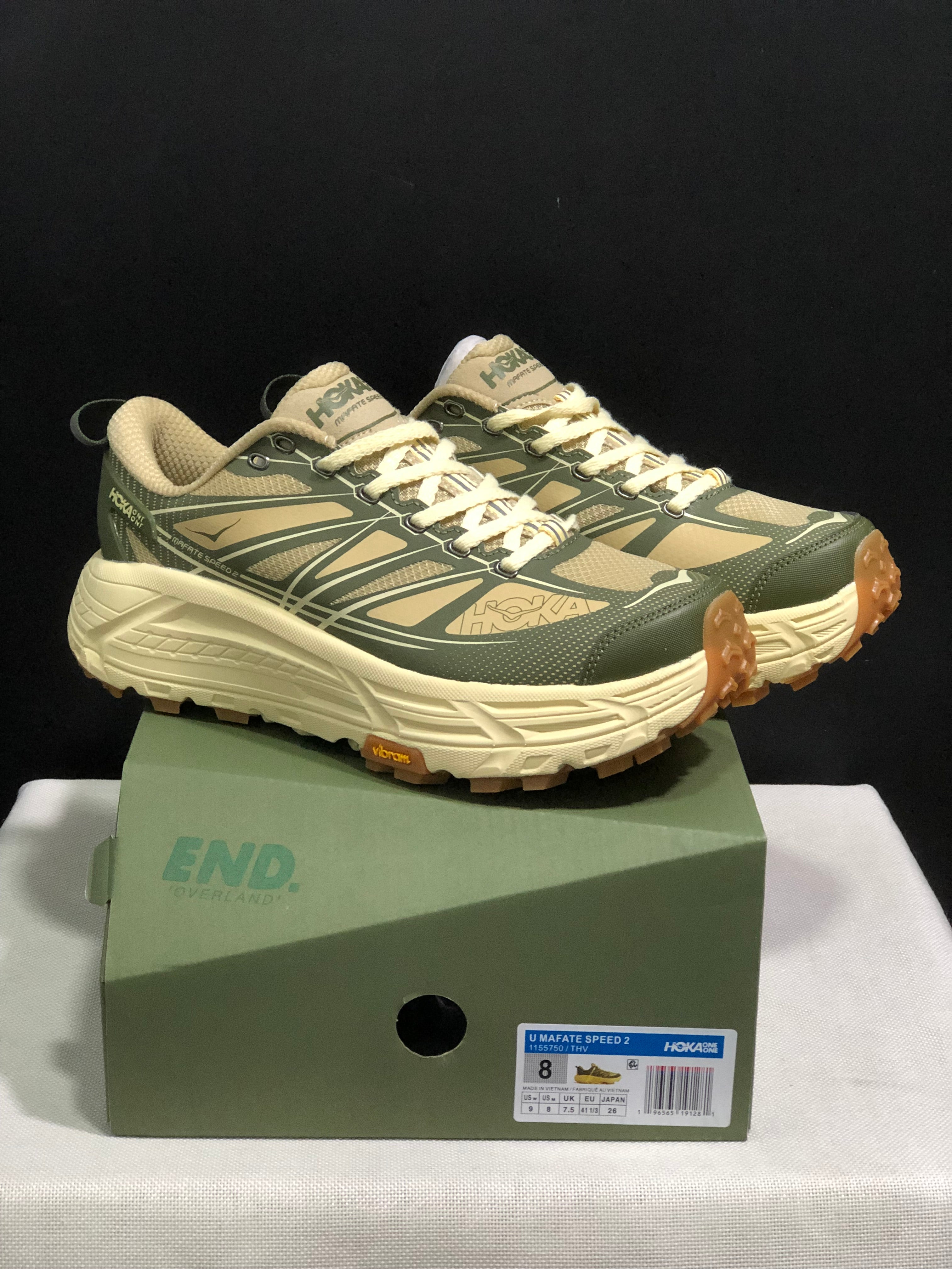 Hoka One One Mafate Speed 2 Mountain Anti-slip Running Shoes Sneakers Green