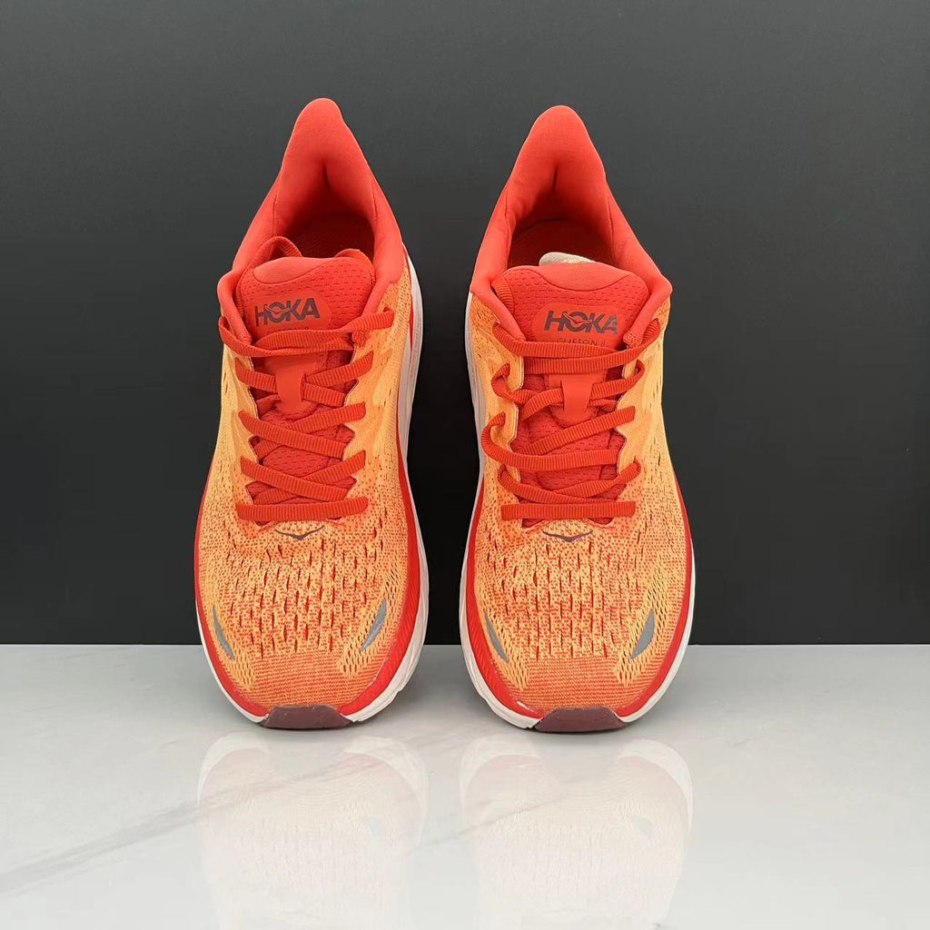 Hoka One One Clifton 8 Fashion Shoes Shock-absorbing Sneakers Orange