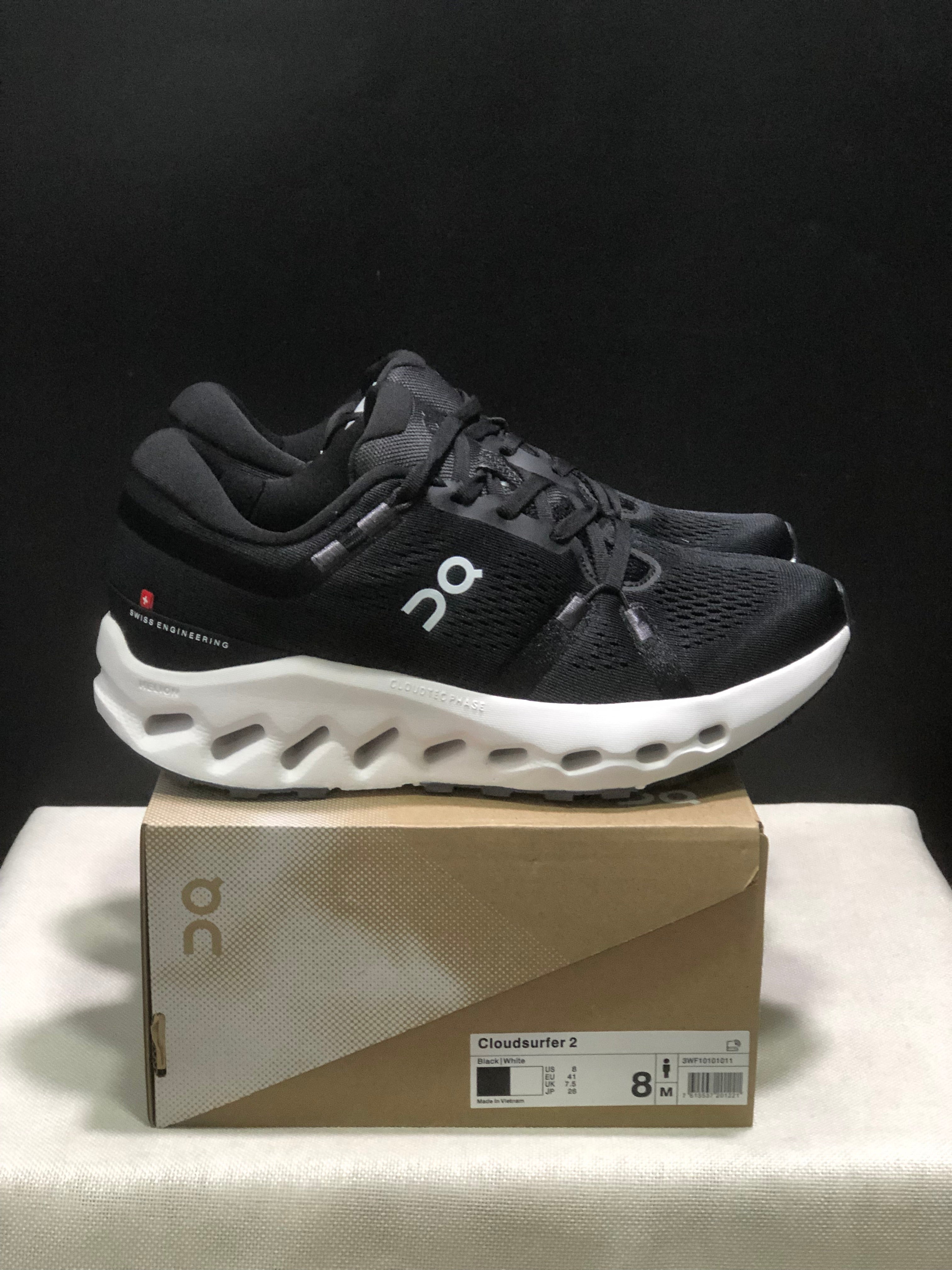 On Running Cloudsurfer 2 Casual Running Shoes Black/White