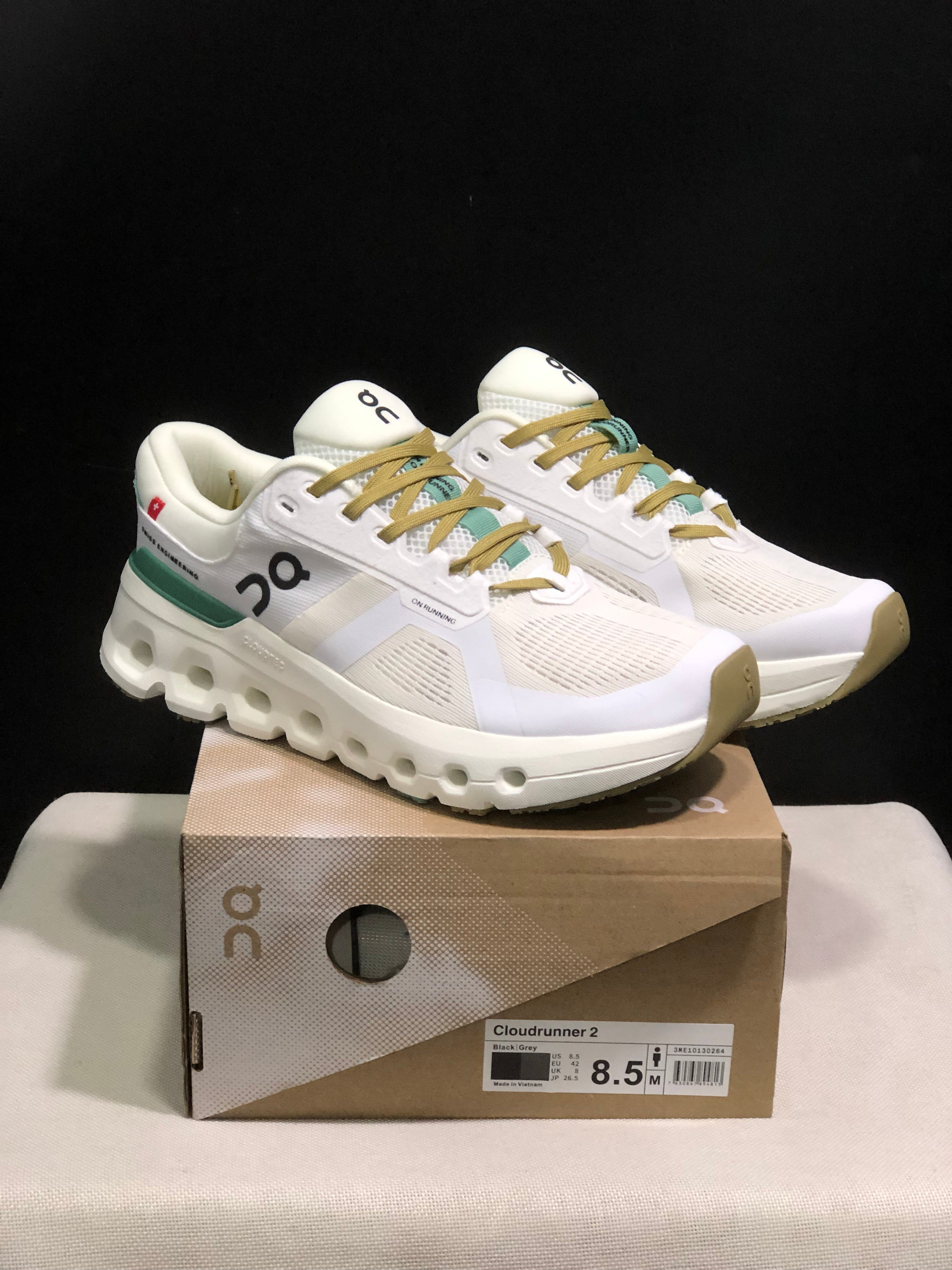 On Running Cloudrunner 2 Mesh Breathable Beige Running Shoes