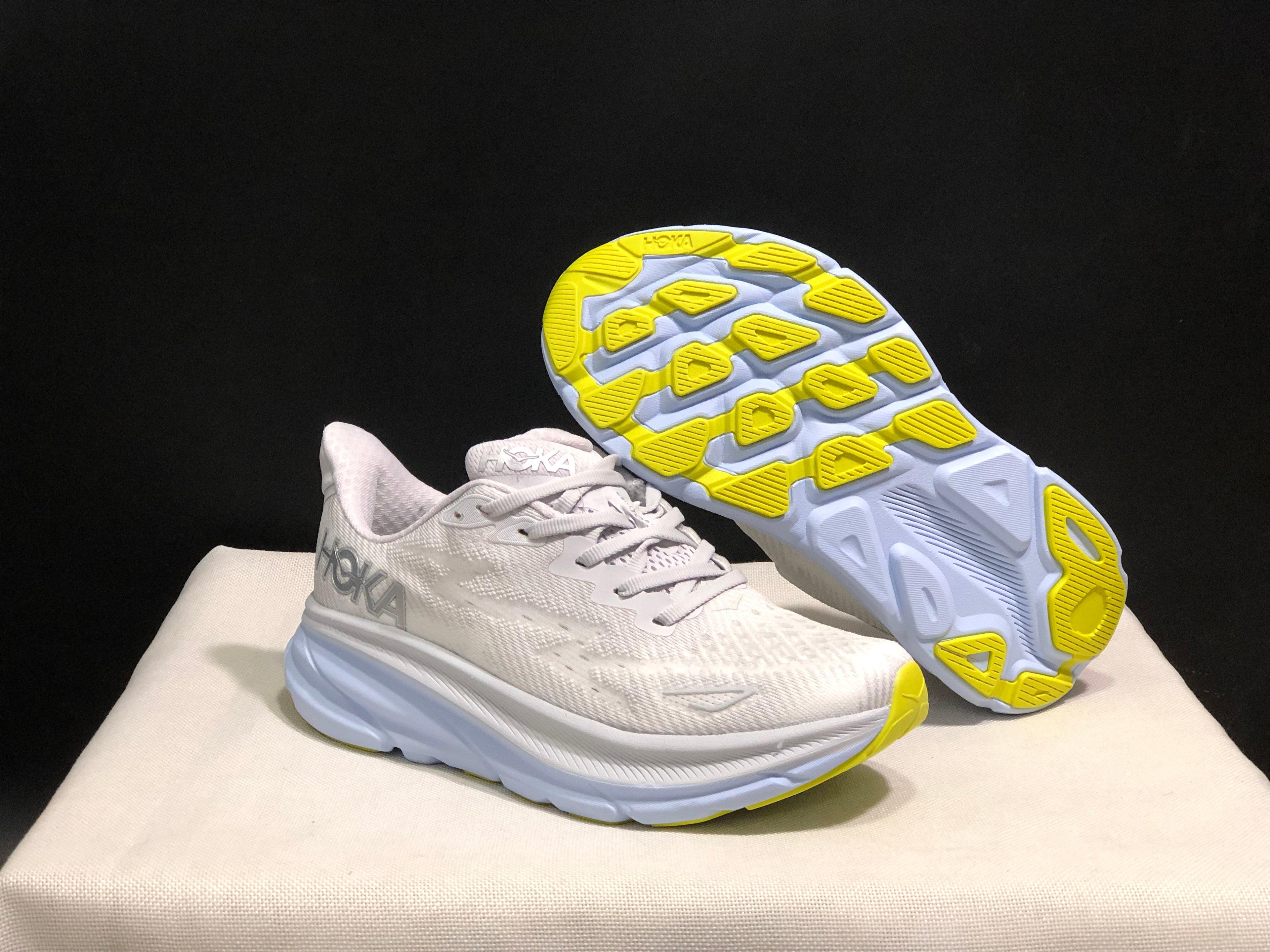 Hoka One One Clifton 9 Running Shoes Athletic Shoes Sneakers White