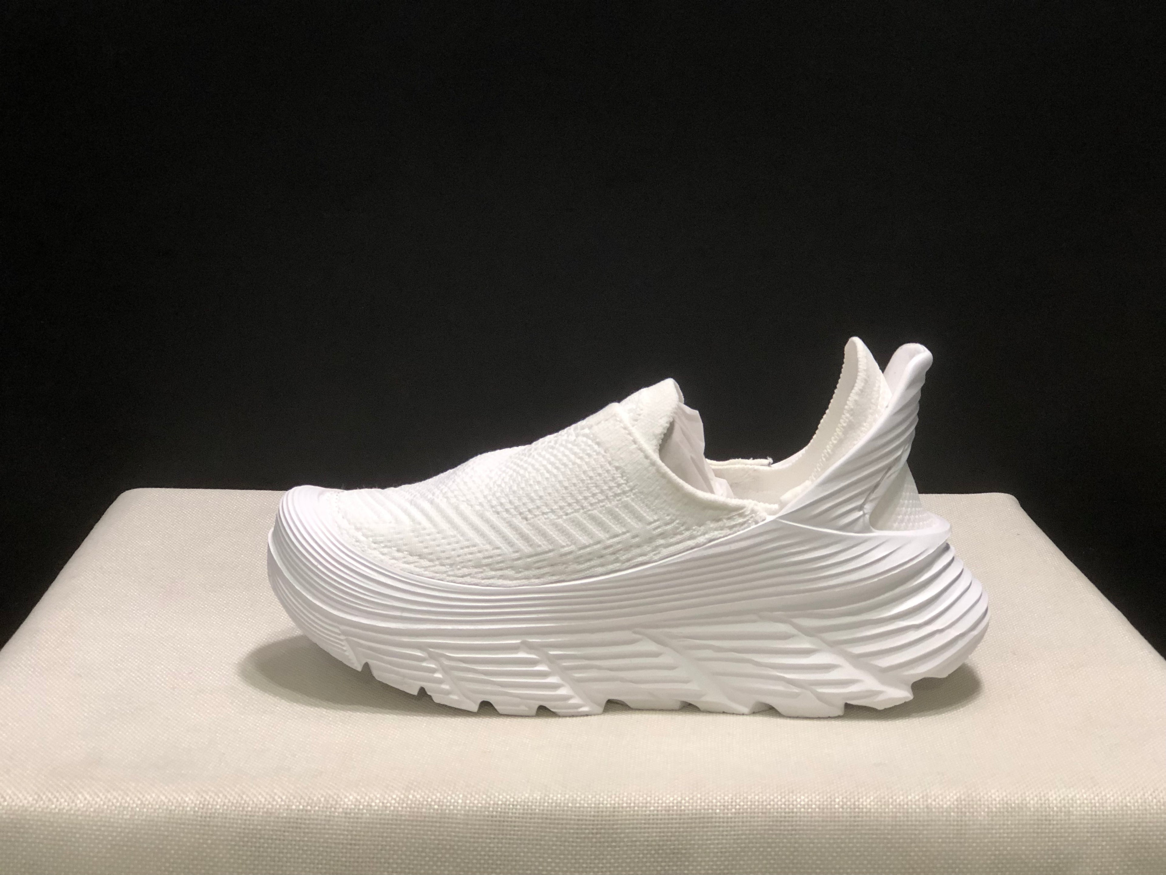 Hoka One One Restore TC Elastic Comfortable Low-top Running Shoes Sneakers White