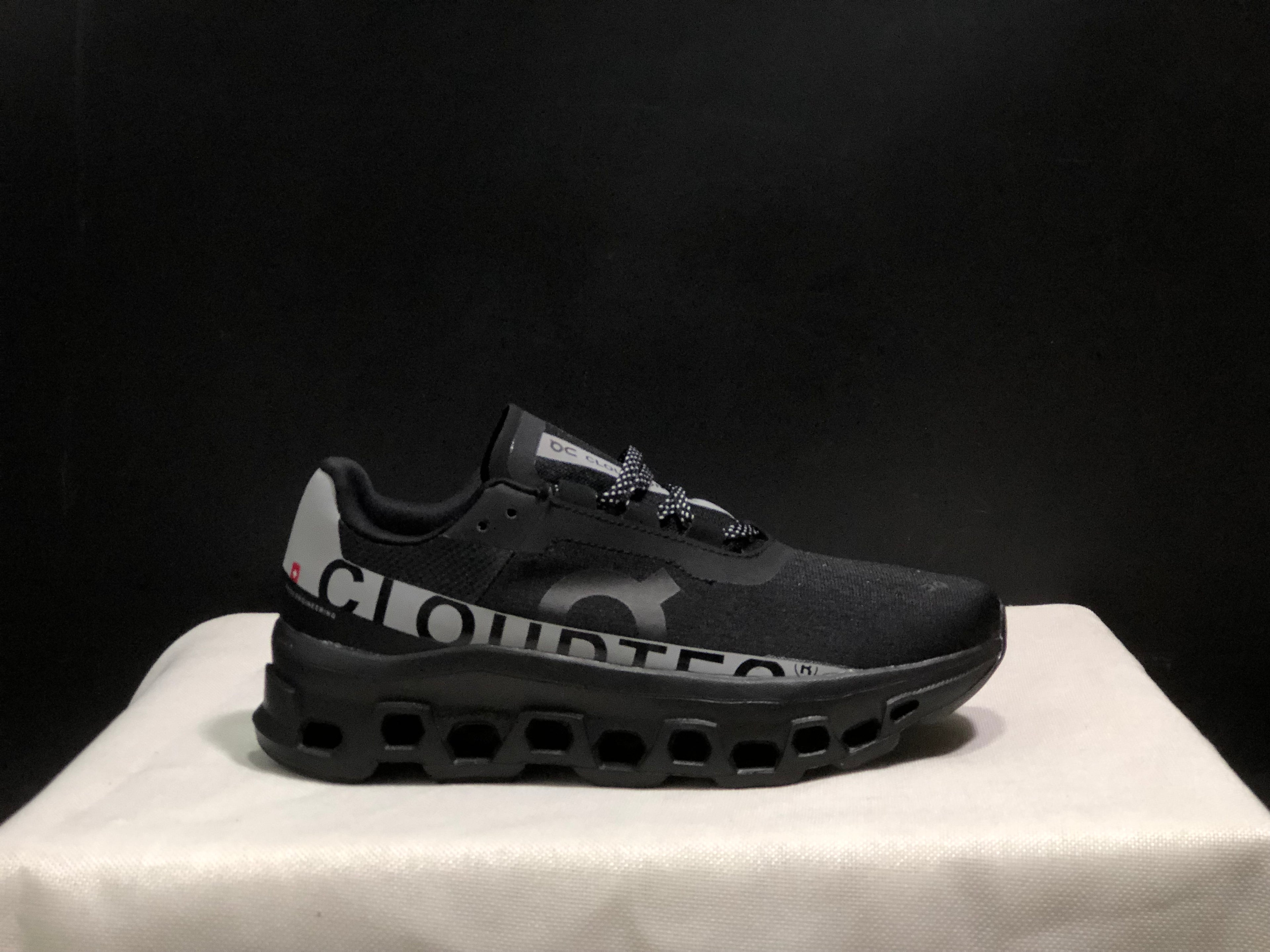 On Running Cloudmonster Black Anti-Slip Running Shoes