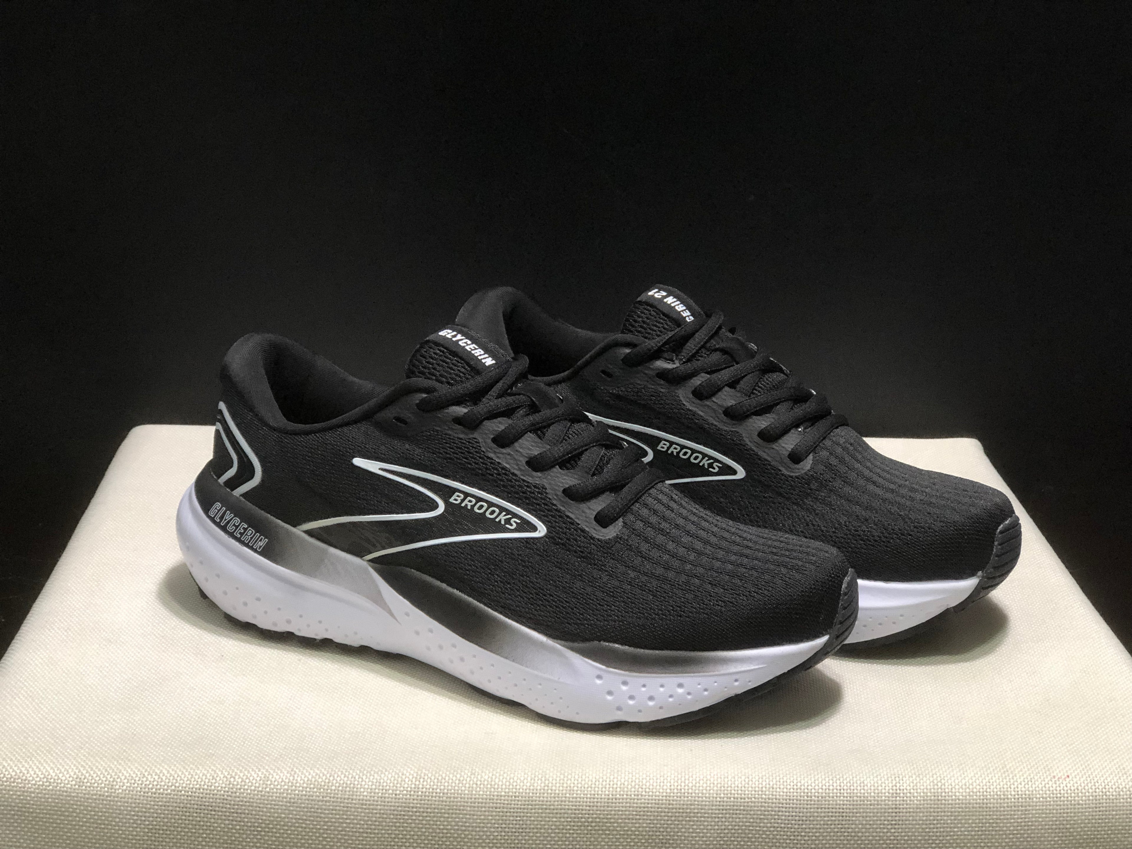 Brooks Glycerin 21 Low-top Casual Running Shoes Blue/Grey/White