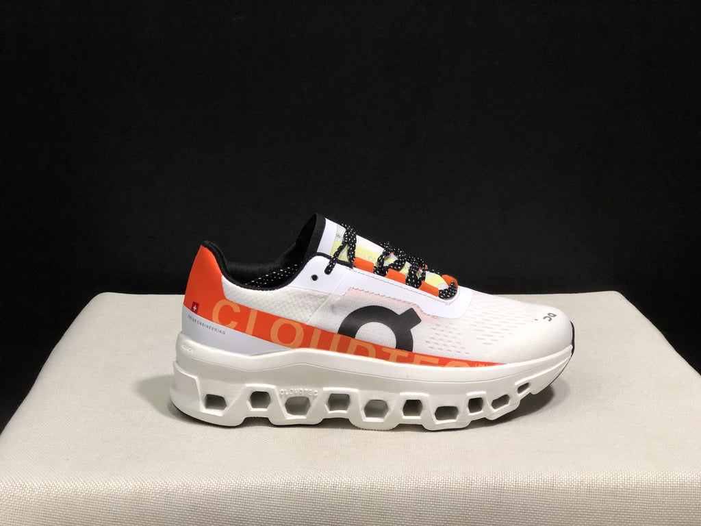 On Running Cloudmonster Anti-Slip Running Shoes White/Orange