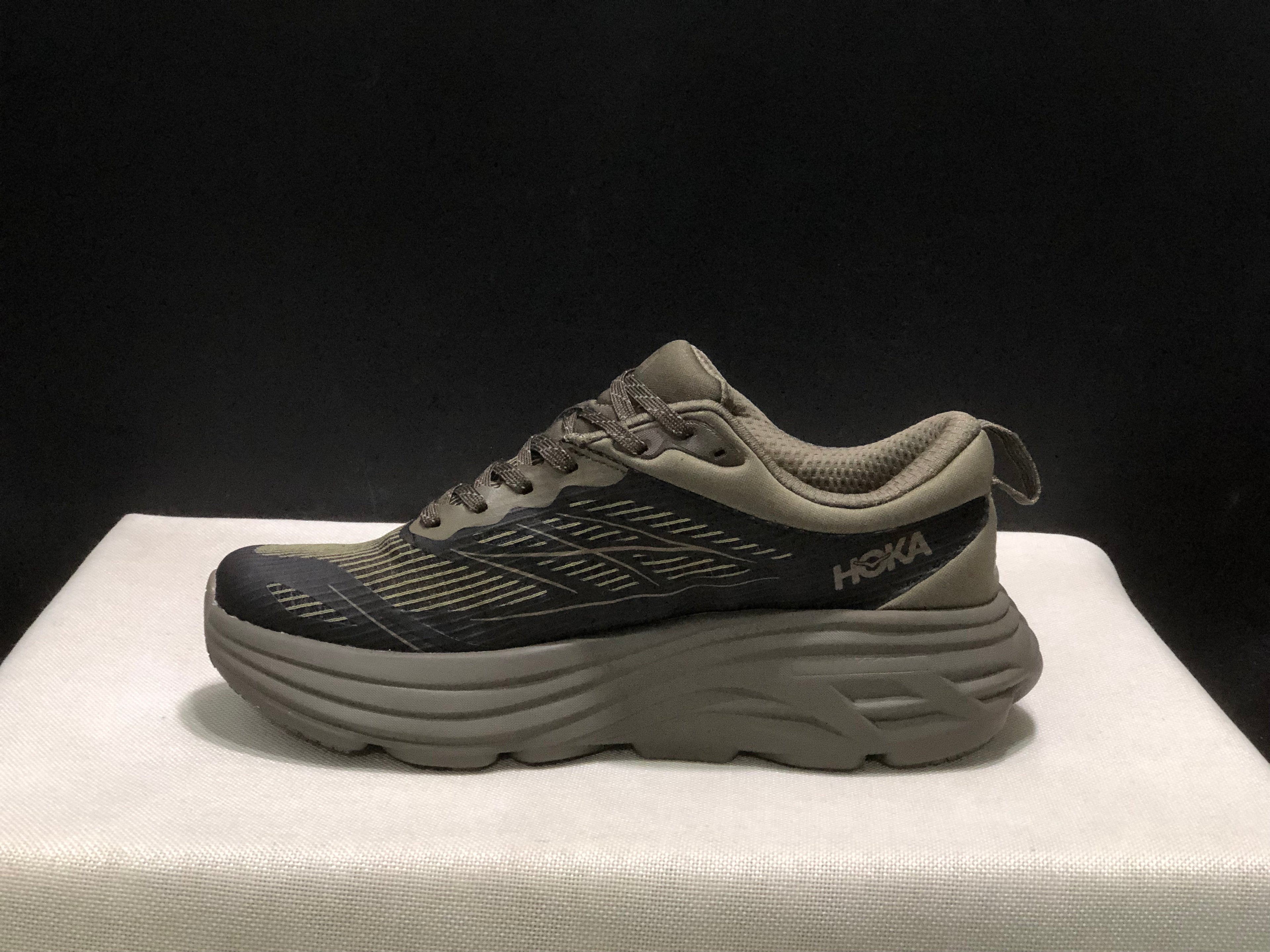 Hoka One One Bondi 8 Breathable Low-top Running Shoes Sneakers Brown