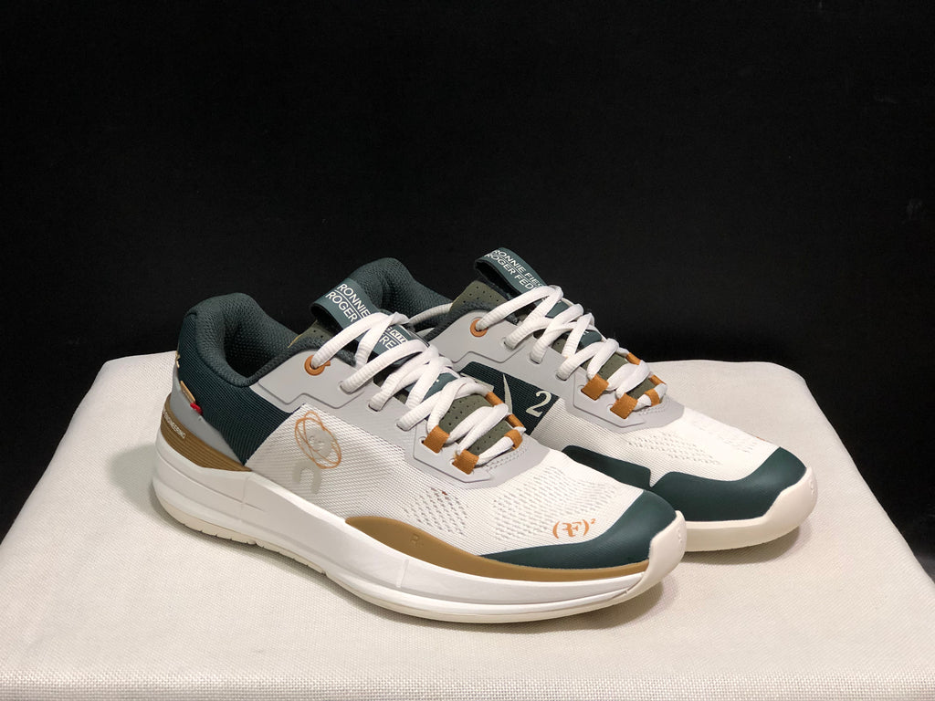 On Running The Roger Rro Durable And Breathable Tennis Shoes Beige/Ink Green