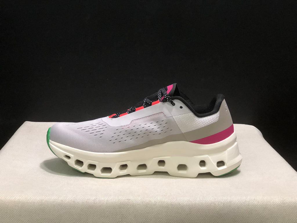 On Running Cloudmonster Anti-Slip Running Shoes Silver/Ivory