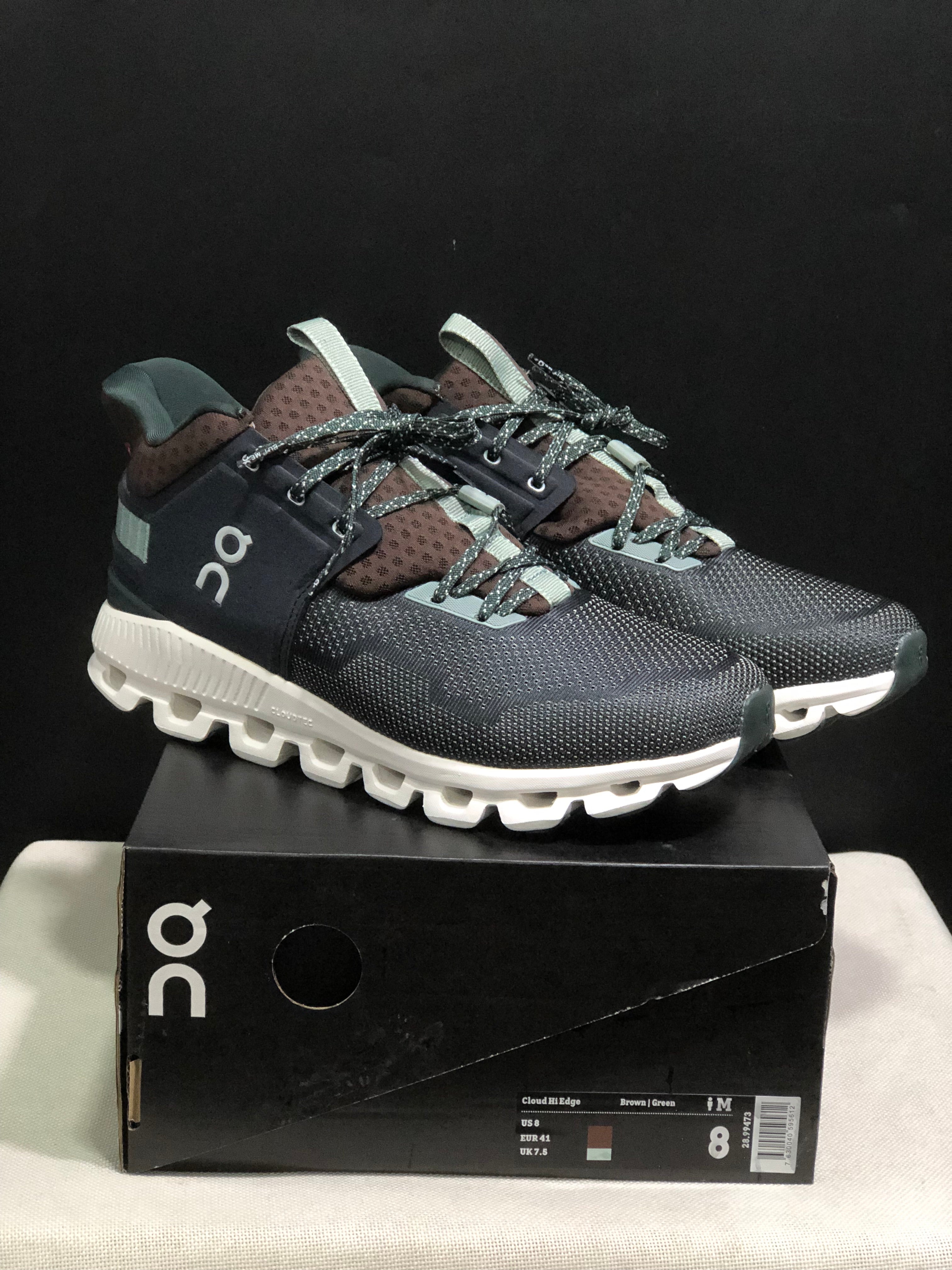 On Running Cloud Hi Edge Outdoor Training Running Shoes Brown/Dark Green