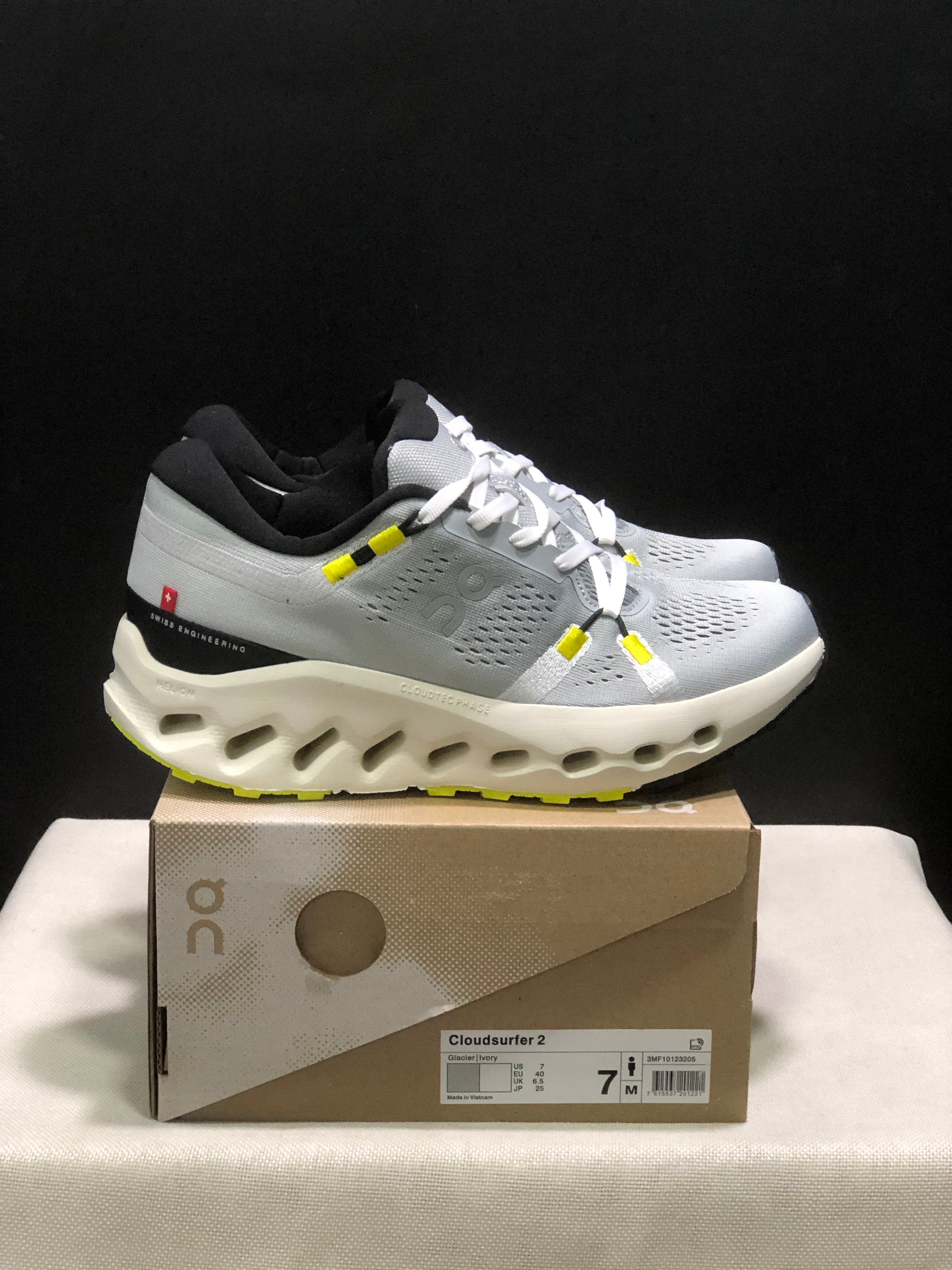 On Running Cloudsurfer 2 Casual Running Shoes Glacier Grey/Ivory