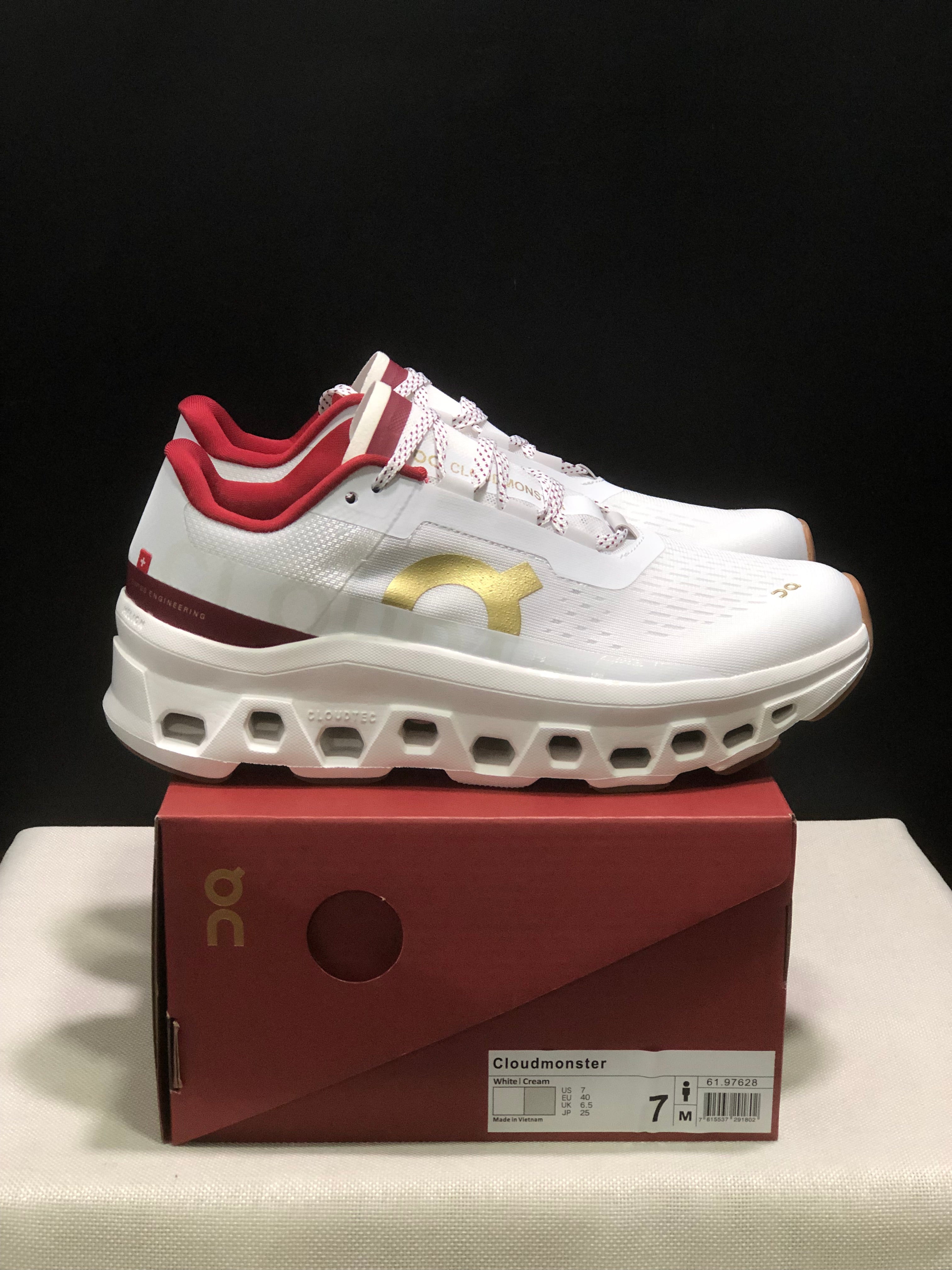 On Running Cloudmonster Anti-Slip Running Shoes Limited Edition For The Year Of The Snake White/Red