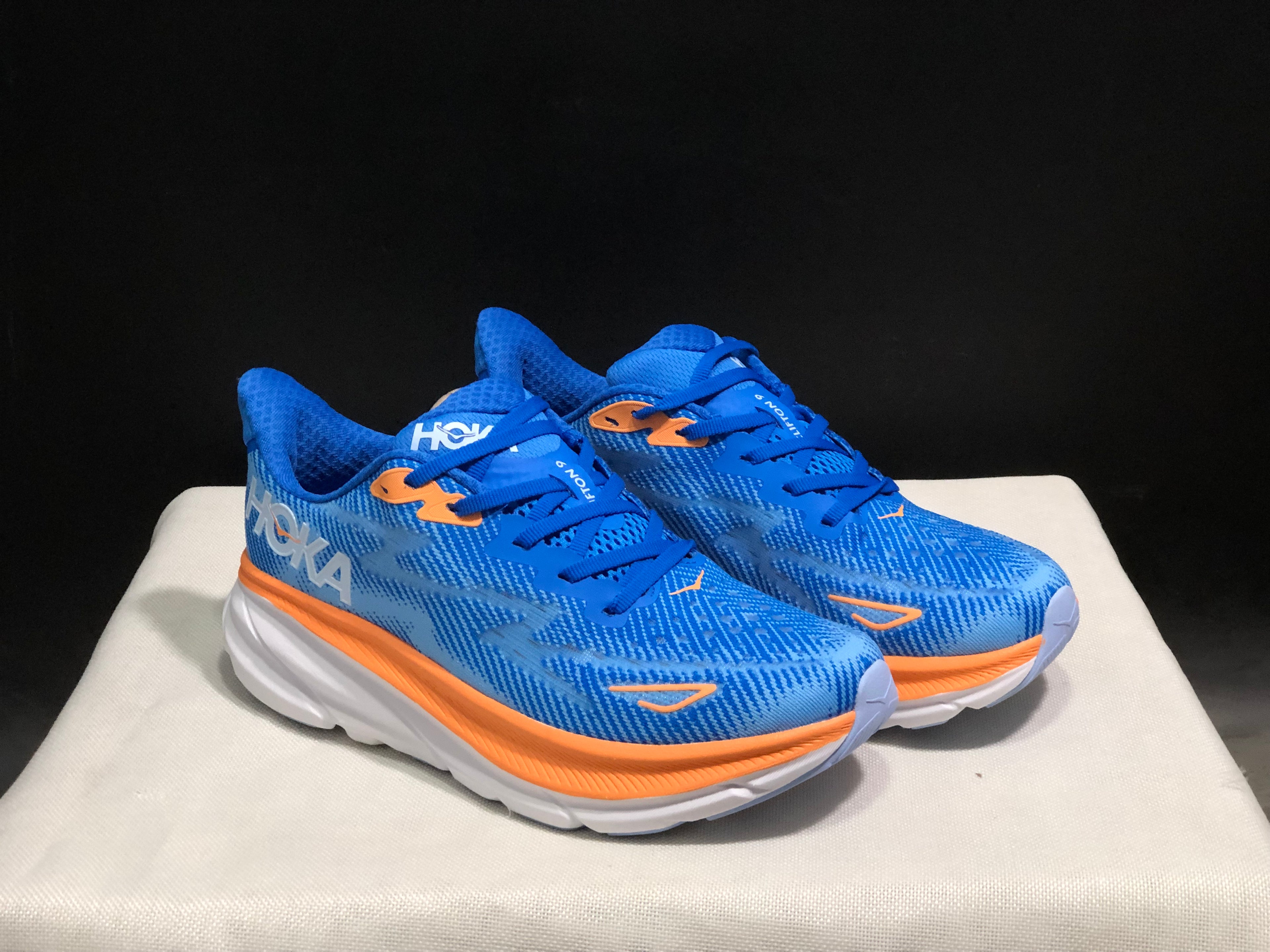 Hoka One One Clifton 9 Running Shoes Athletic Shoes Sneakers Blue