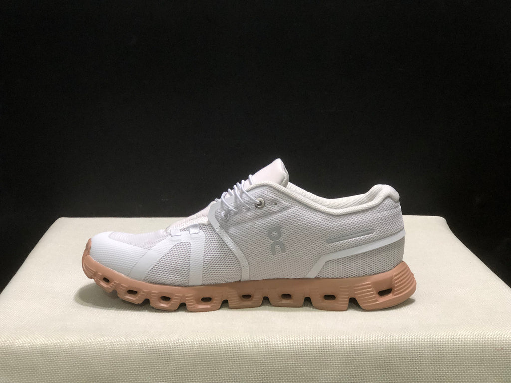 On Running Cloud 5 Lightweight Running Shoes Mist White/Brown