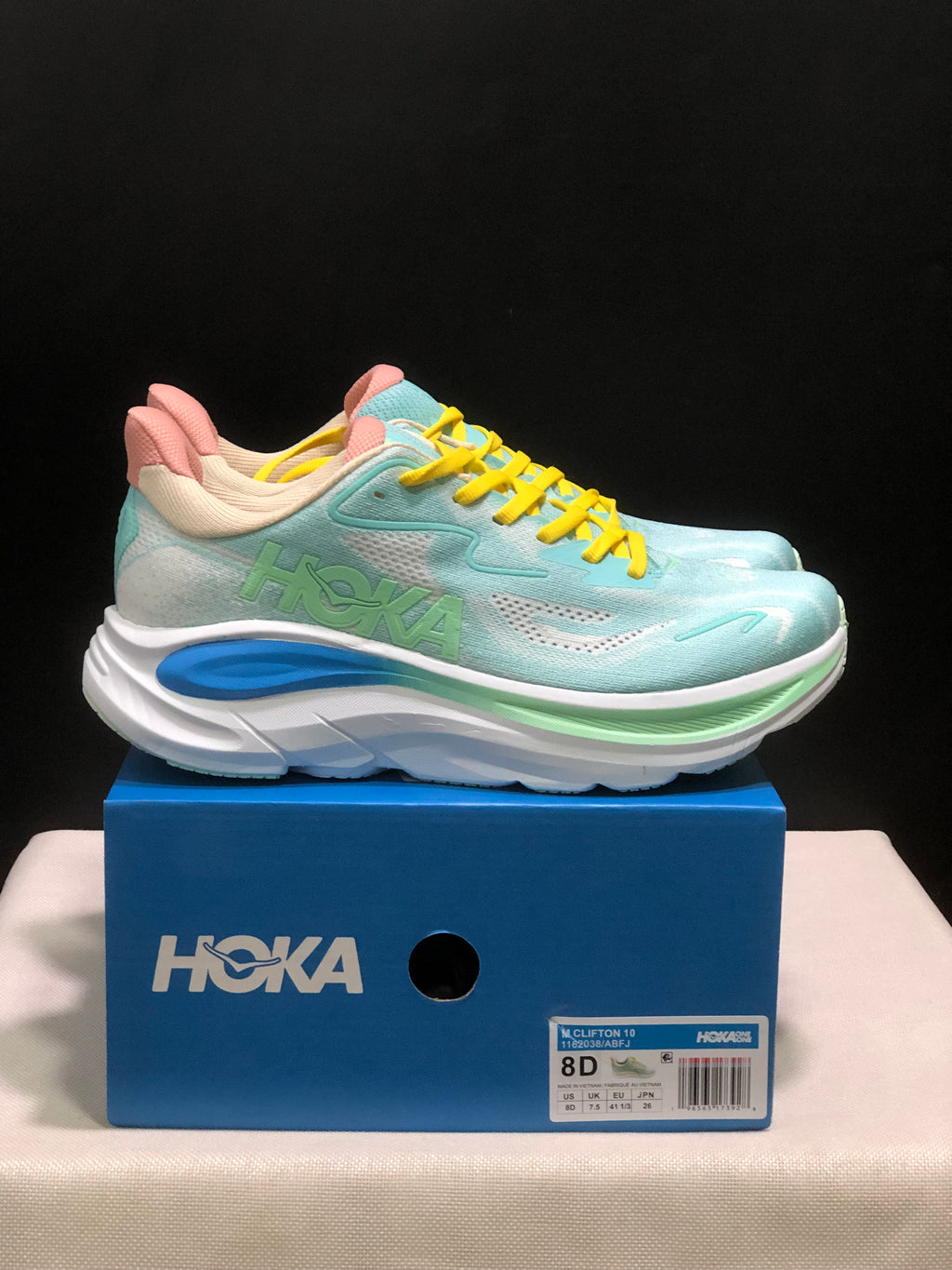 Hoka One One Clifton 10 Fashion Shoes Sneakers Light Blue