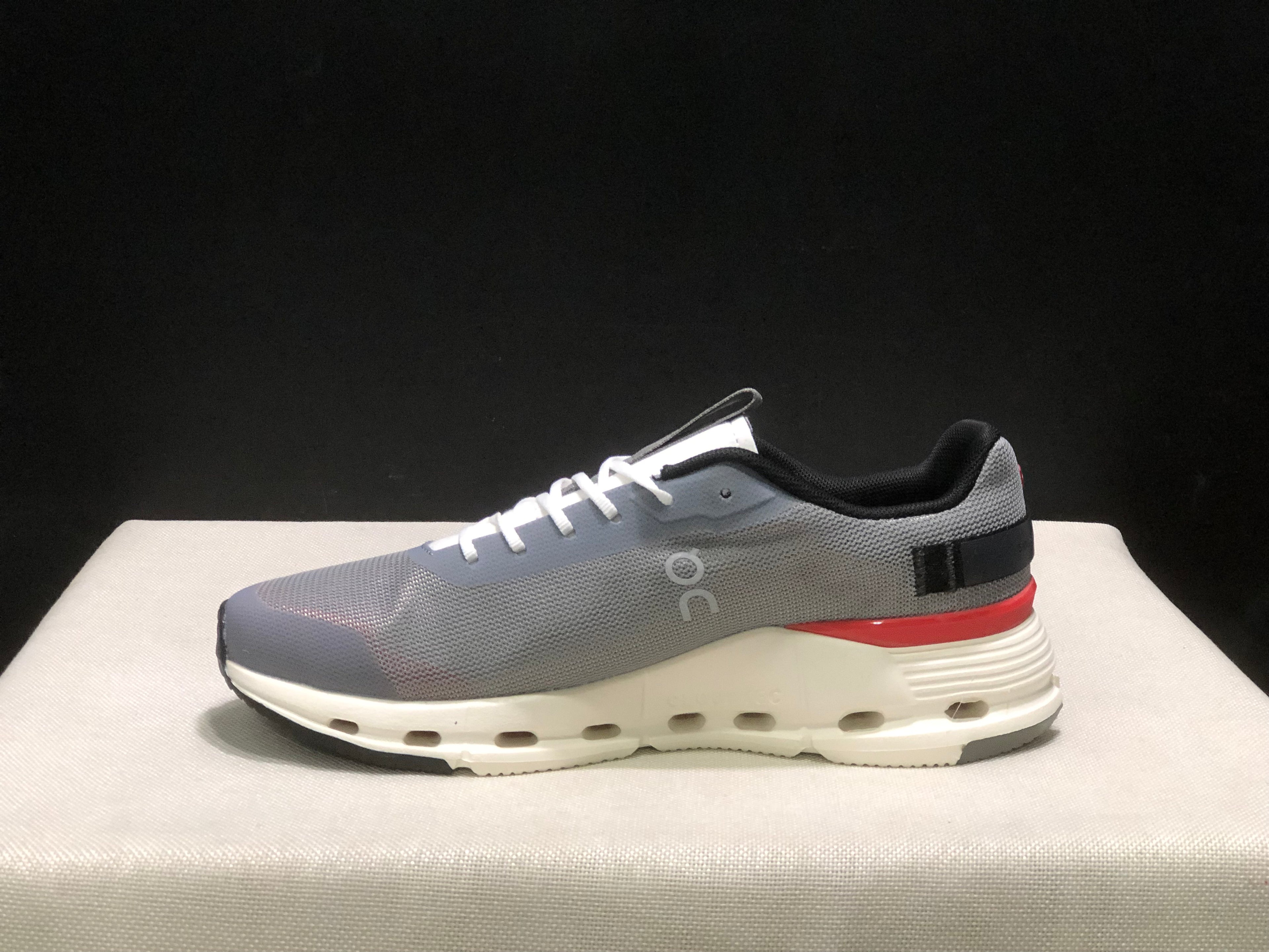 On Running Cloudnova Form 2 Fashionable Casual Running Shoes Fog Grey/Red