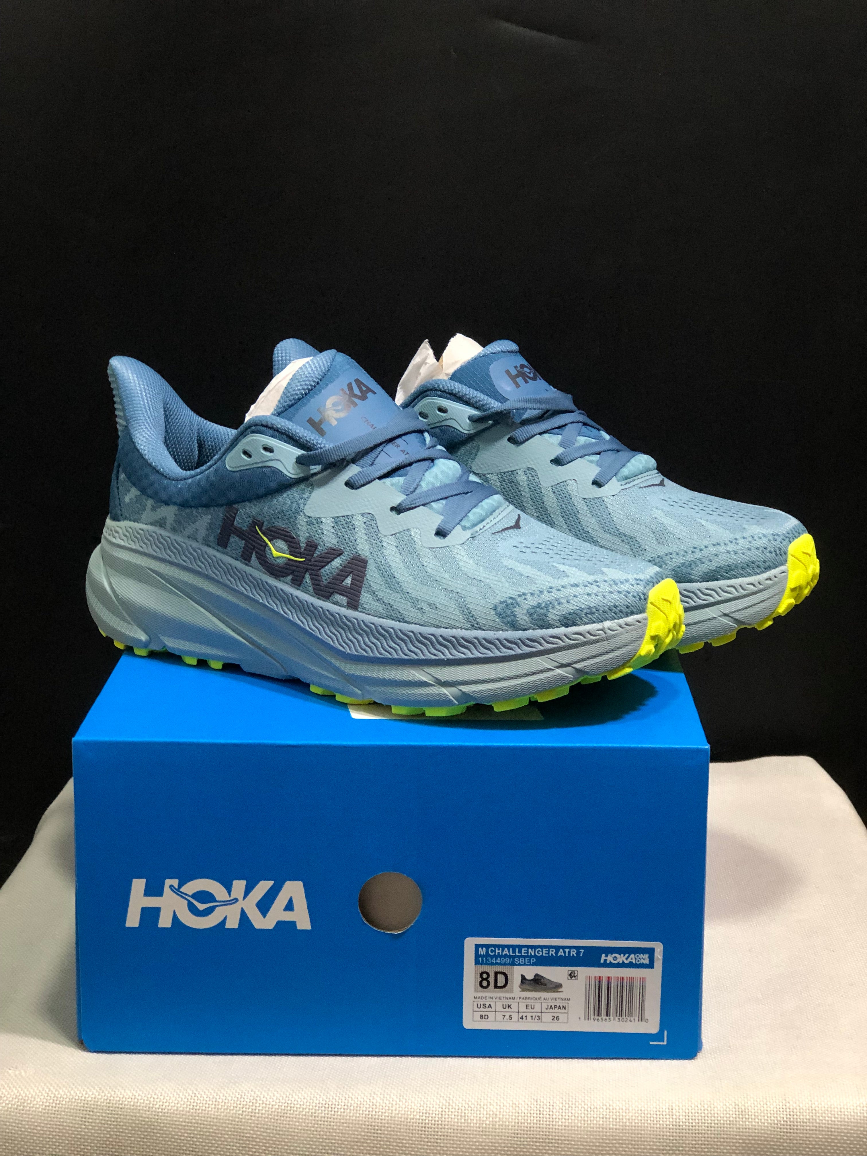 Hoka One One Challenger 7 Shock-absorbing Breathable Running Shoes Sneakers Light Blue