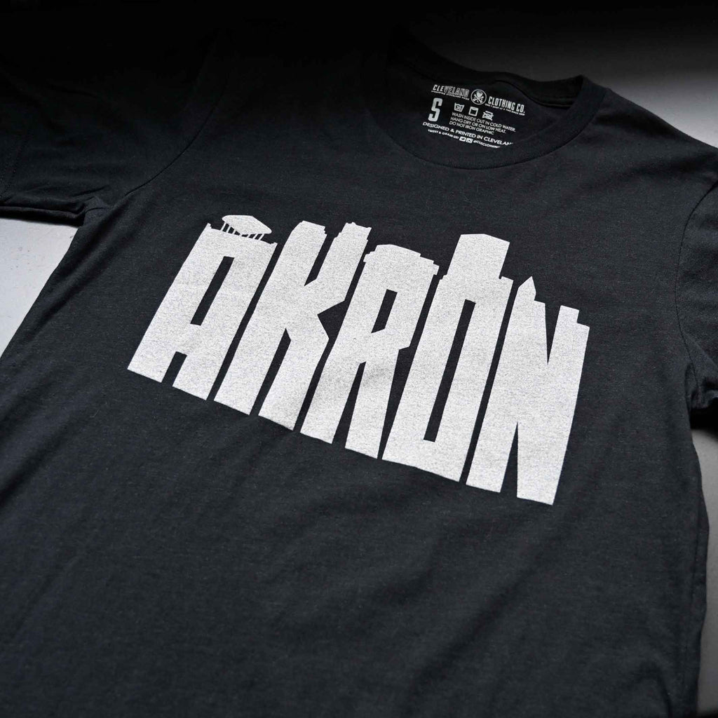Akron Skyline Letters - Unisex Crew T-Shirt
