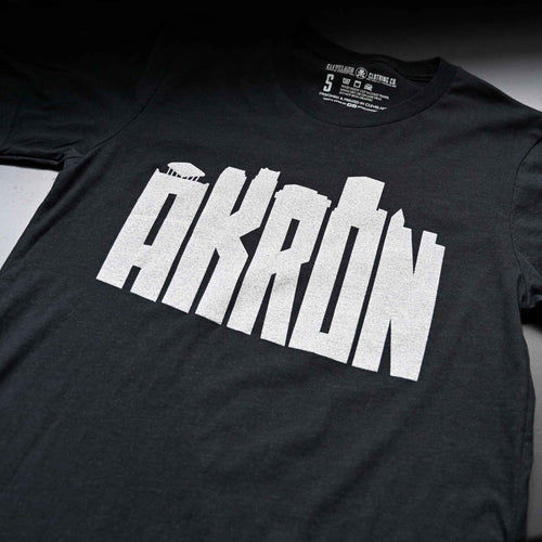 Akron Skyline Letters - Unisex Crew T-Shirt