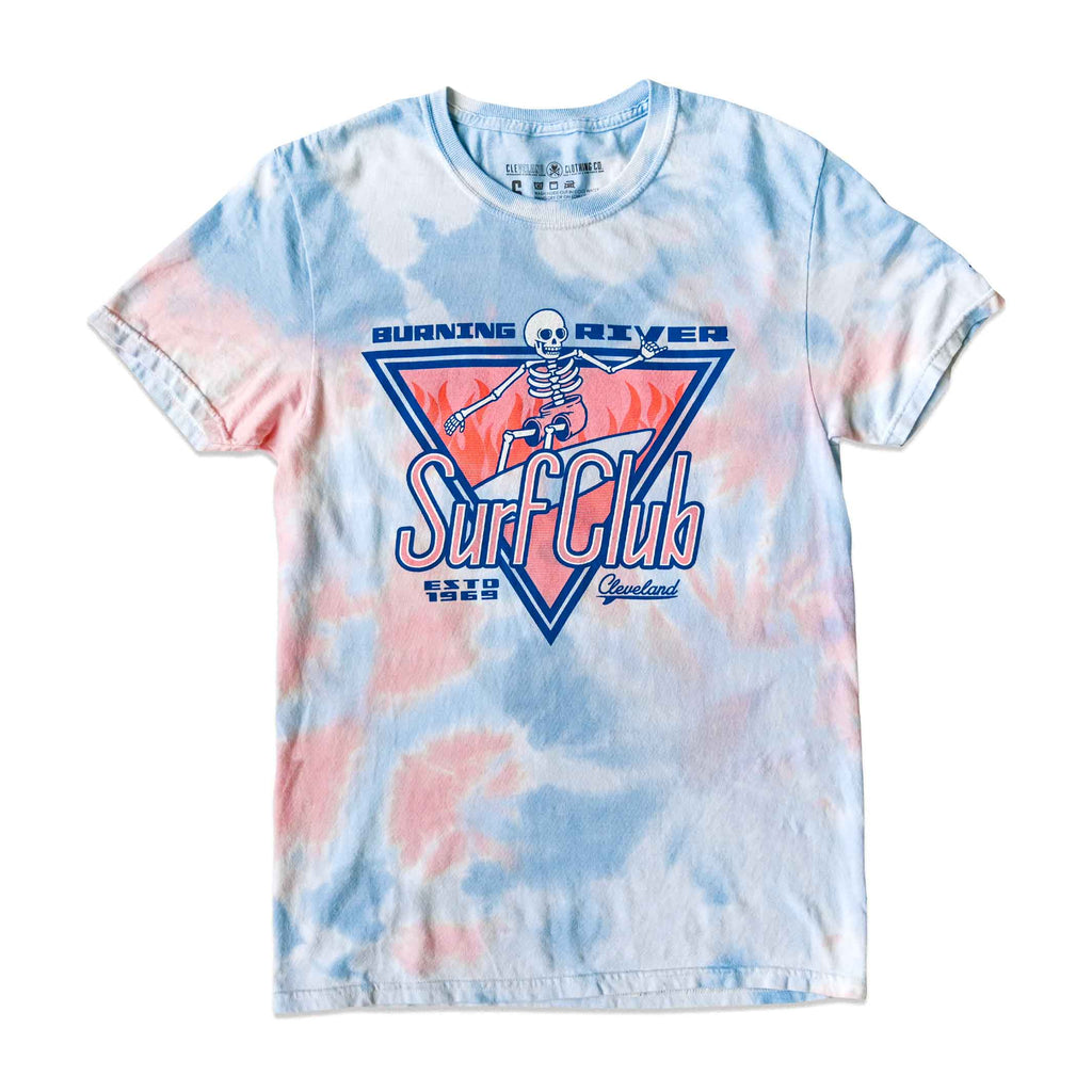 Burning River Surf Club - Unisex Crew T-Shirt - Tie Dye