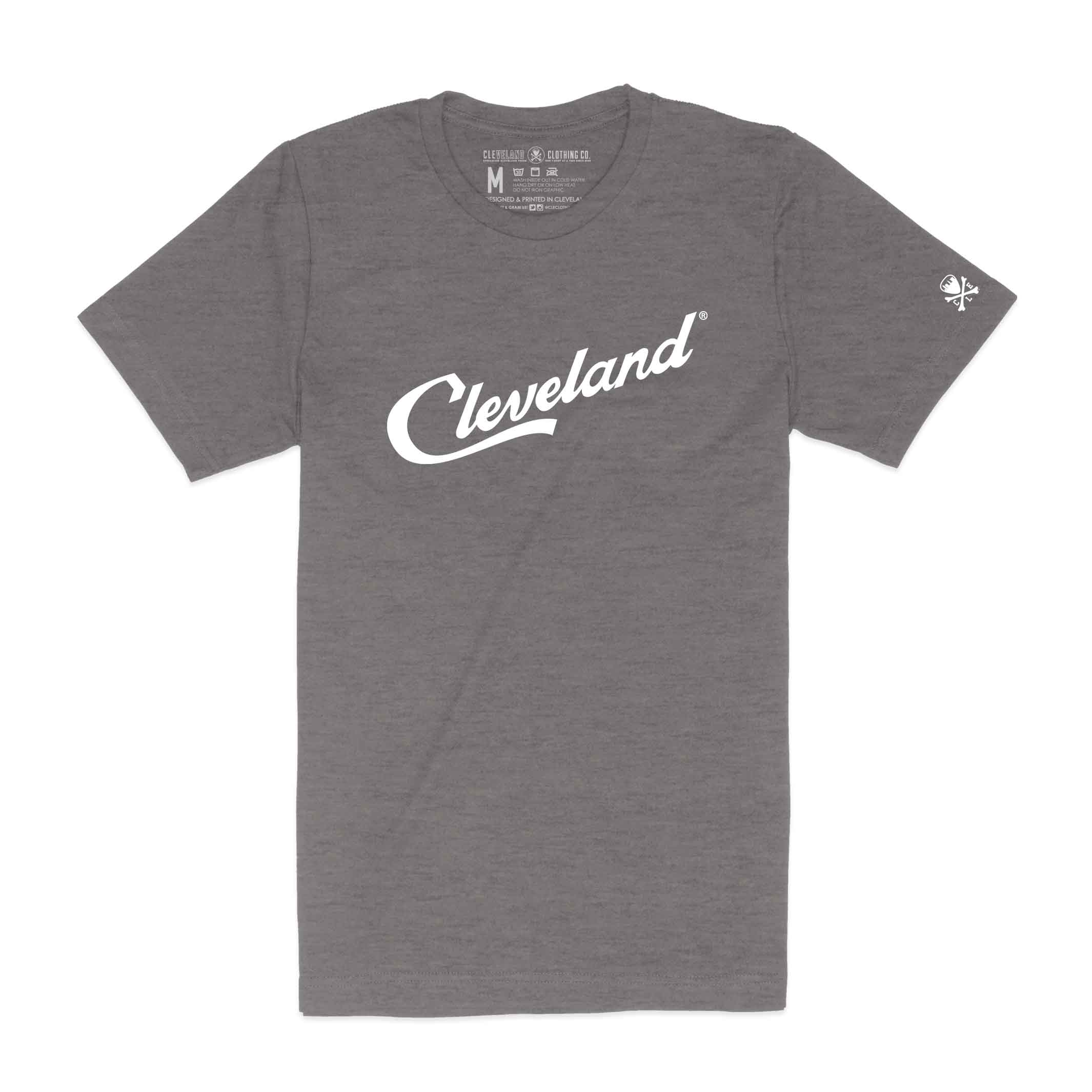Cleveland Script - Unisex Crew T-Shirt - Grey