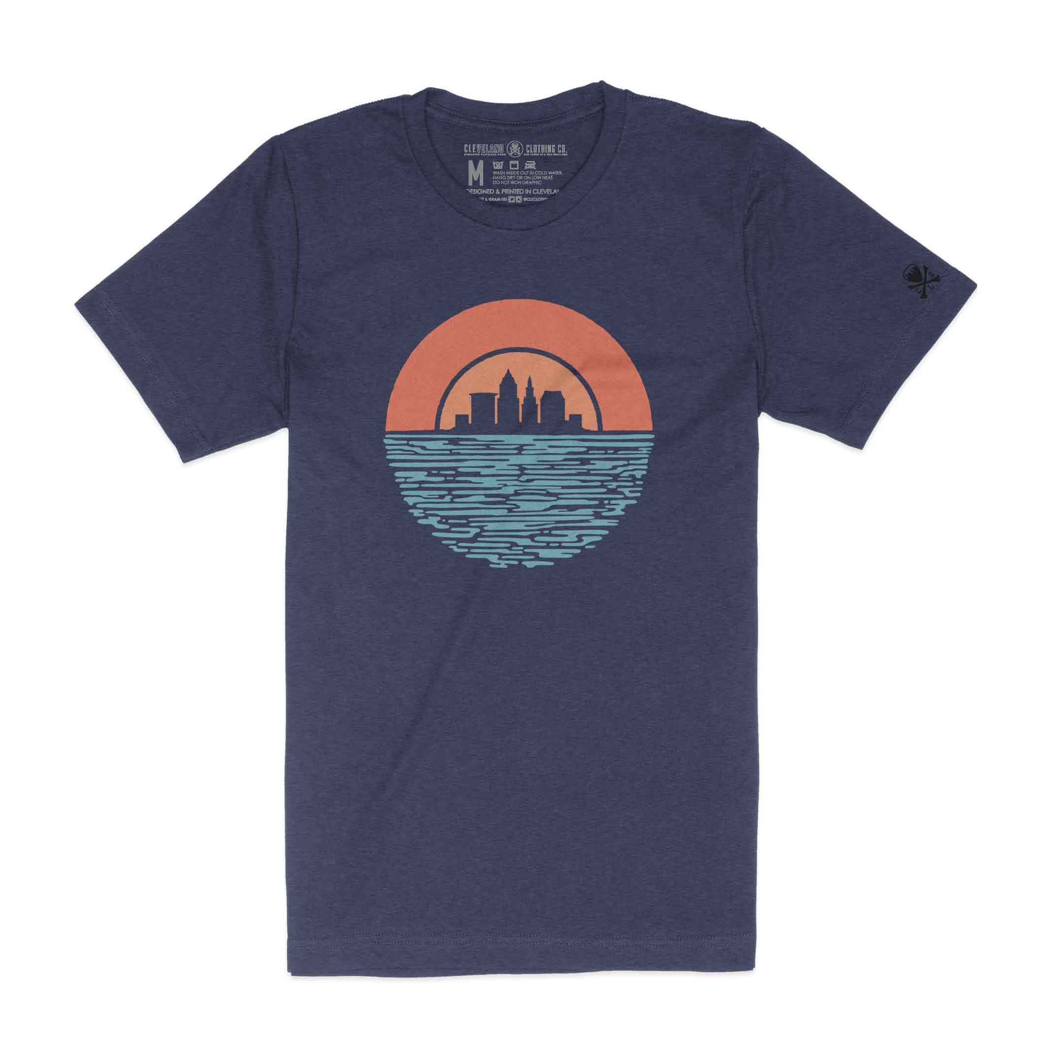 Cleveland Sunset - Unisex Crew T-Shirt - Navy