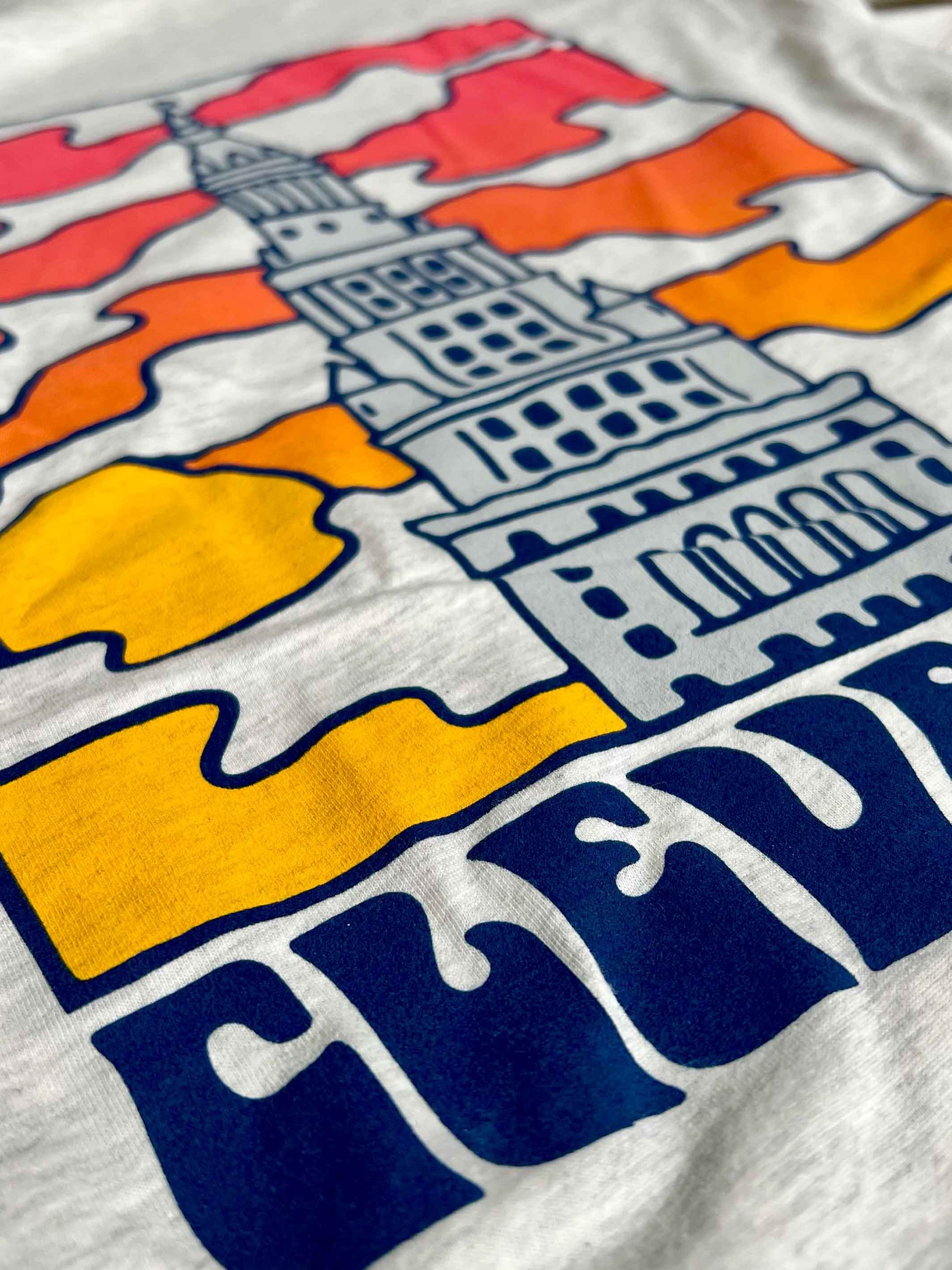 Groovy Terminal Tower - Unisex Crew T-Shirt