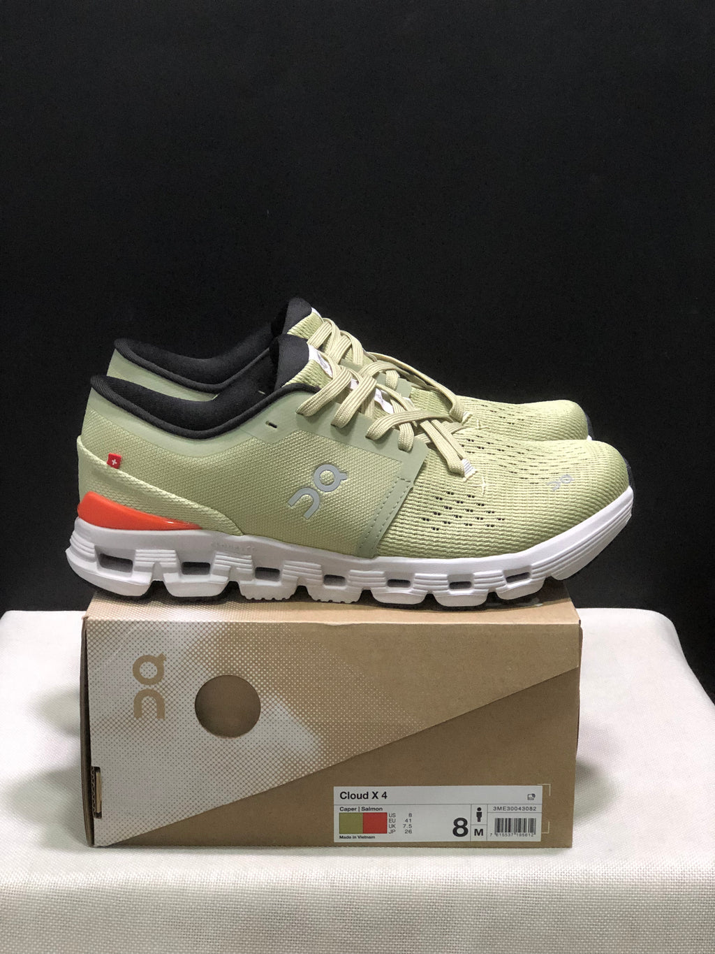 On Running Cloud X4 Comfortable Running Shoes Grass Green/White