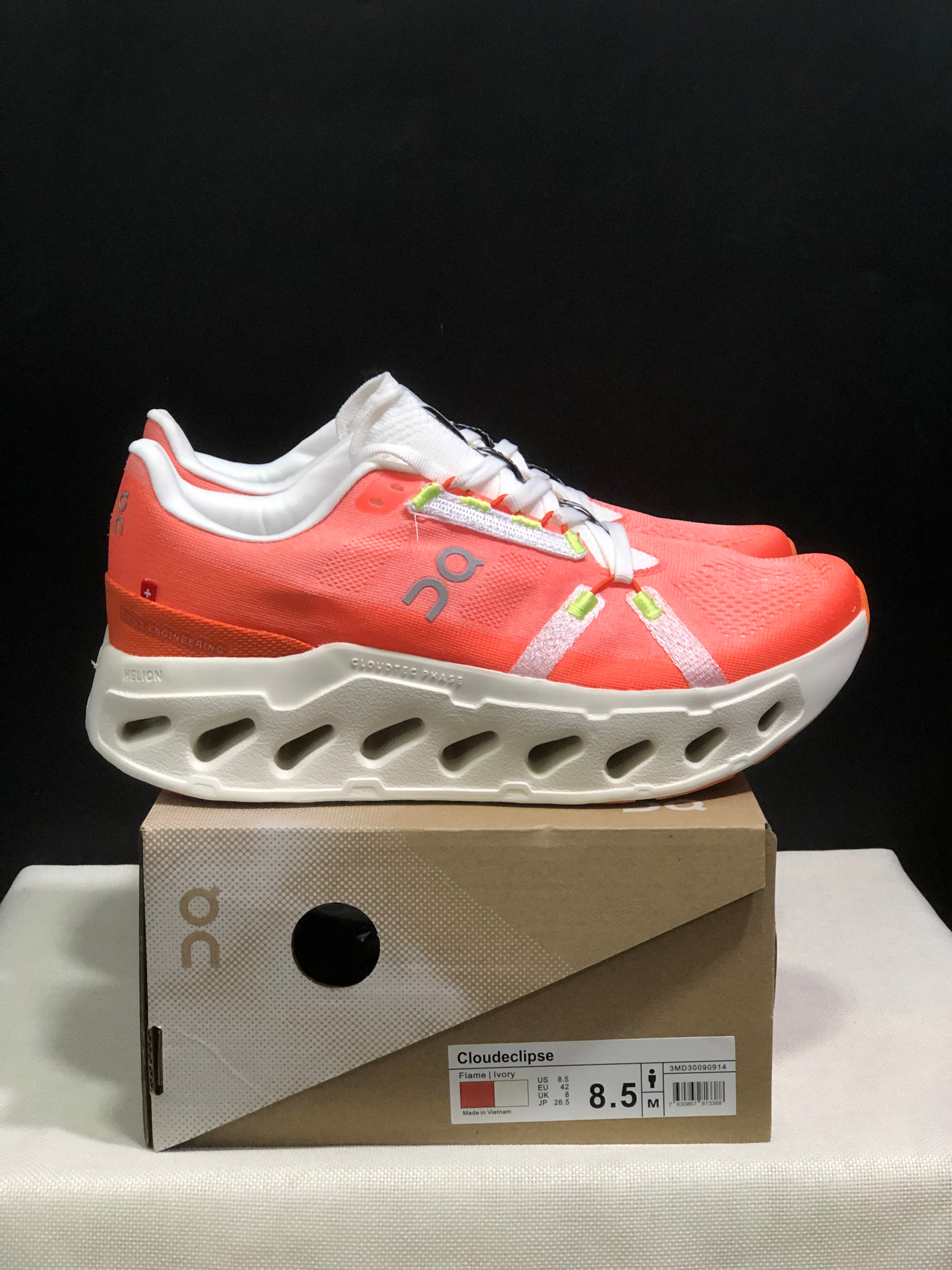 On Running Cloudeclipse Soft And Comfortable Running Shoes Flame/Ivory