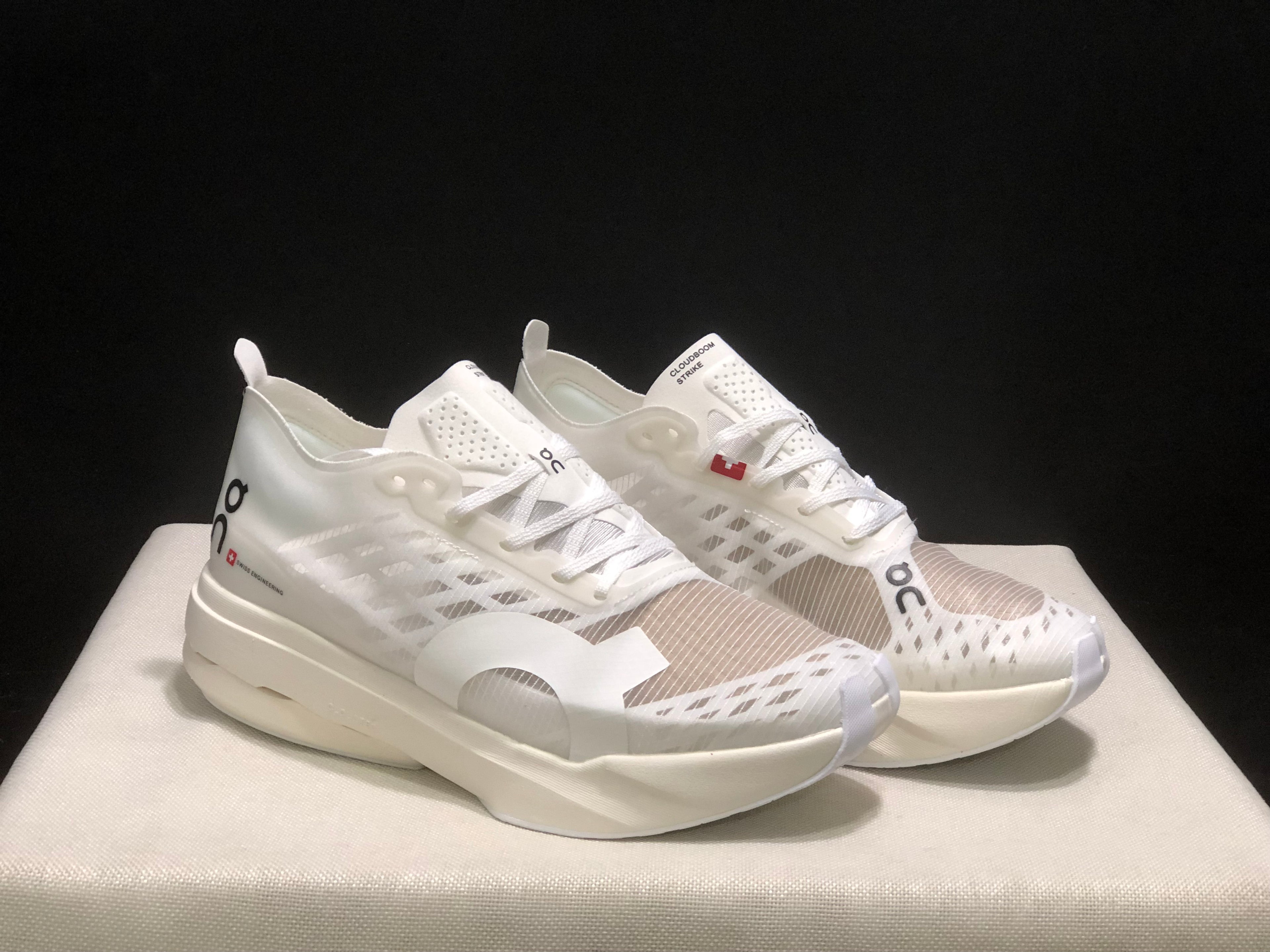 On Running Cloudboom Strike Professional Marathon Running Shoes White