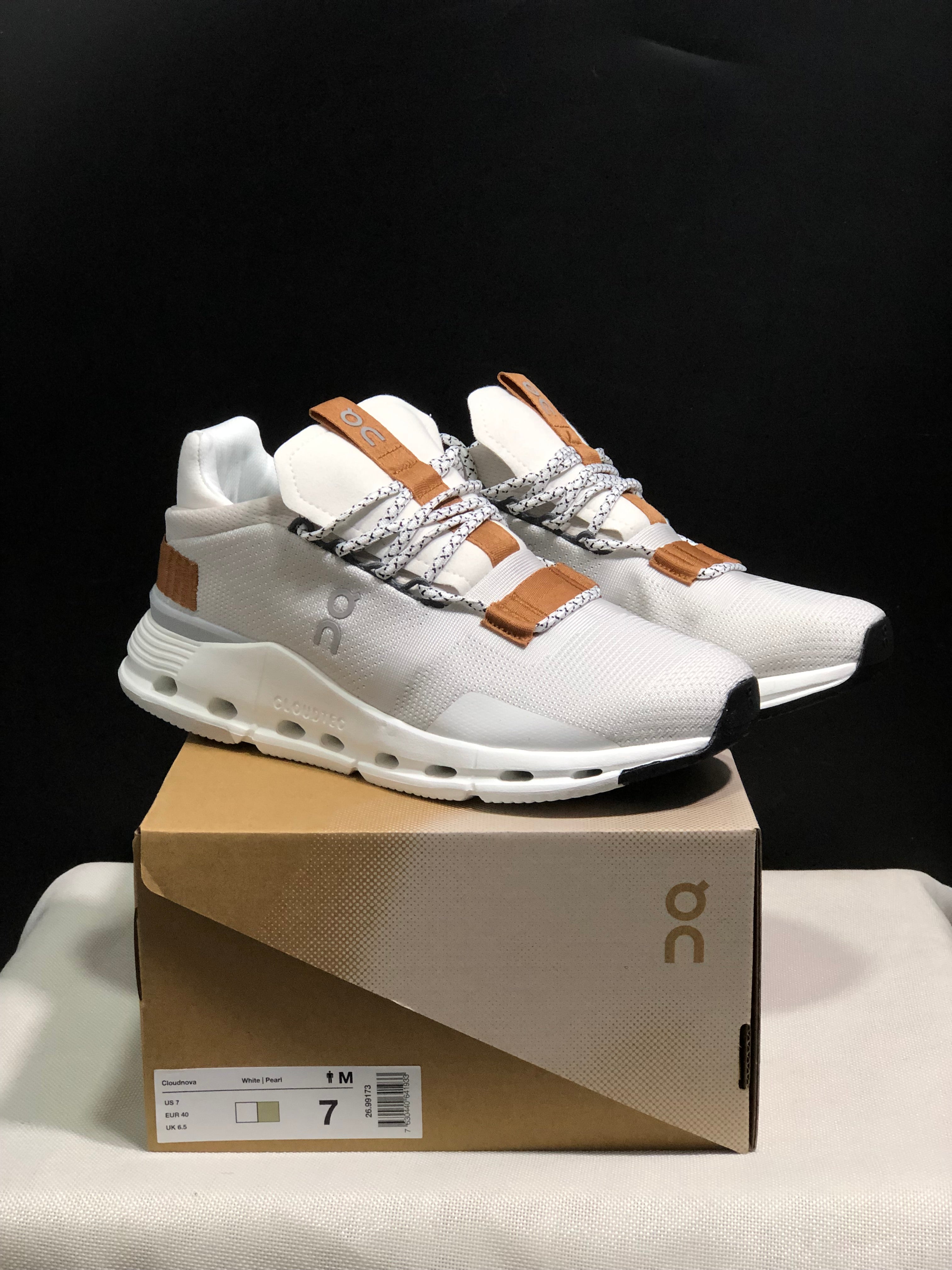 On Running Cloudnova Lightweight Sports Casual Shoes White/Pearl