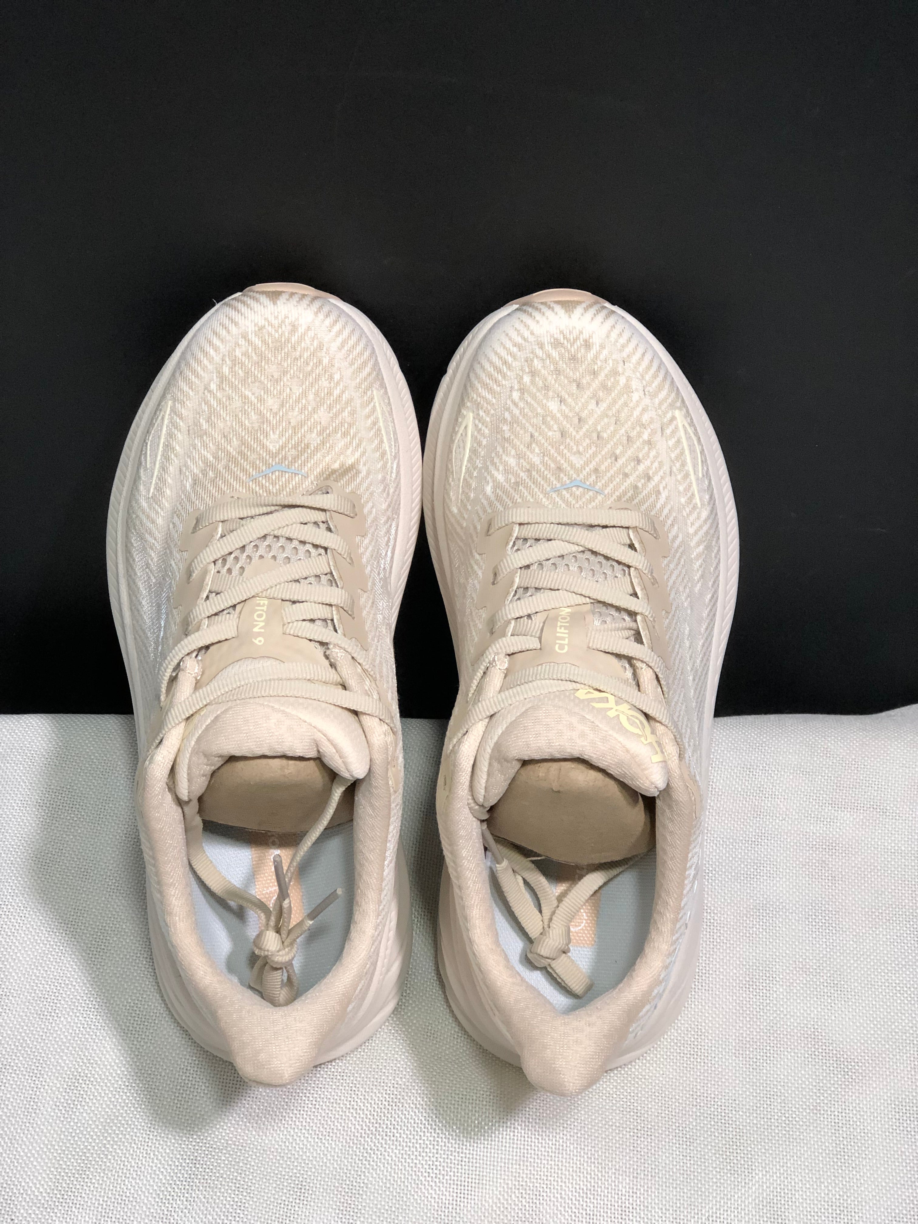 Hoka One One Clifton 9 Running Shoes Athletic Shoes Sneakers Cream