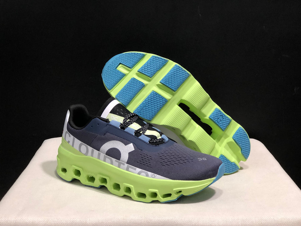 On Running Cloudmonster Anti-Slip Running Shoes Dark Blue/Green
