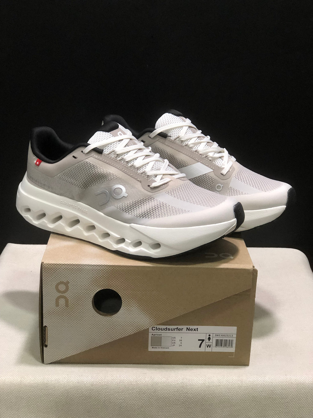 On Running Cloudsurfer Next Casual Running Shoes Apricot/White