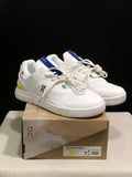 On Running The Roger Spin Breathable Mesh Sneakers Blue White/Pink Sole