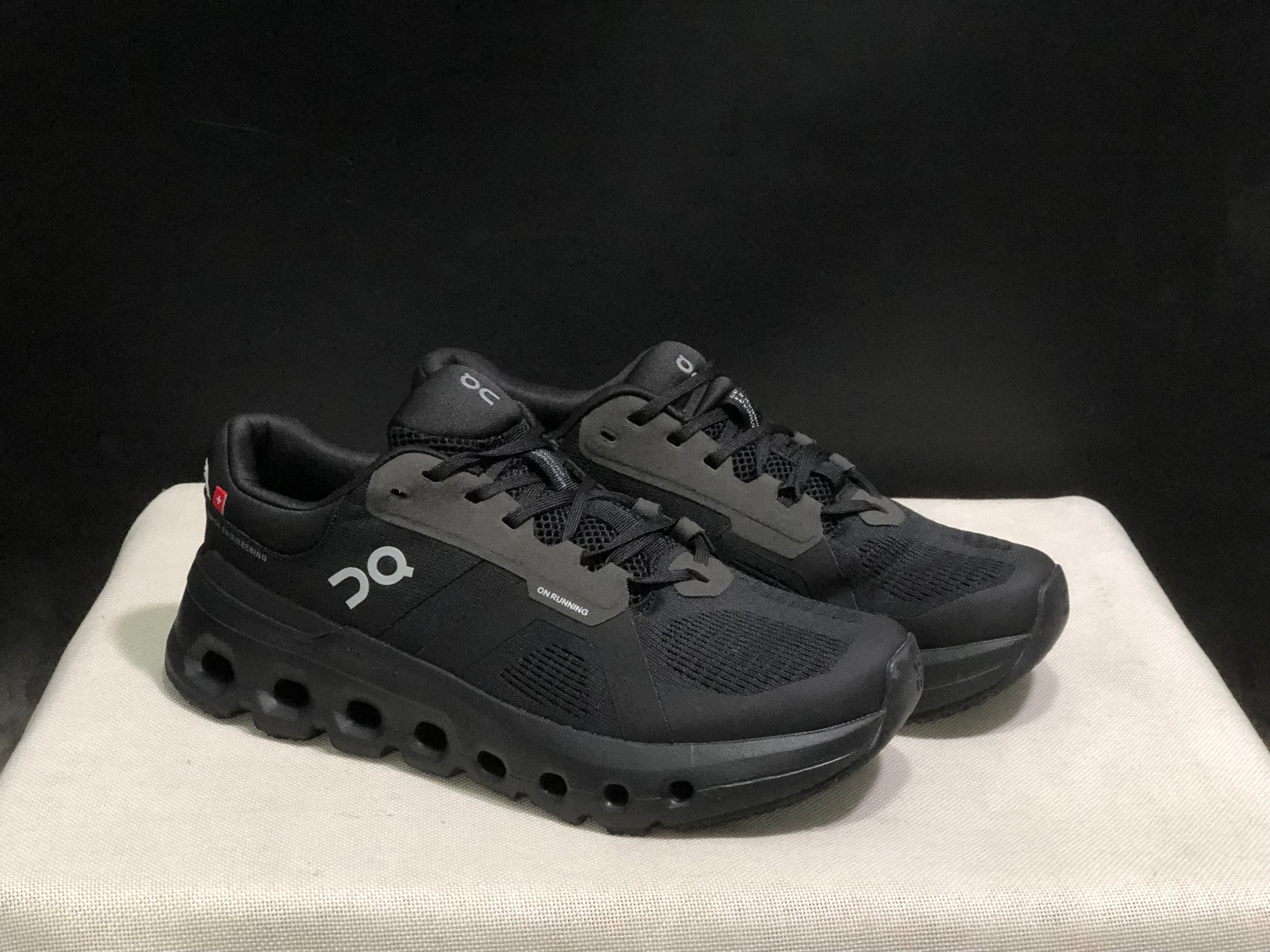 On Running Cloudrunner 2 Mesh Breathable Black Running Shoes