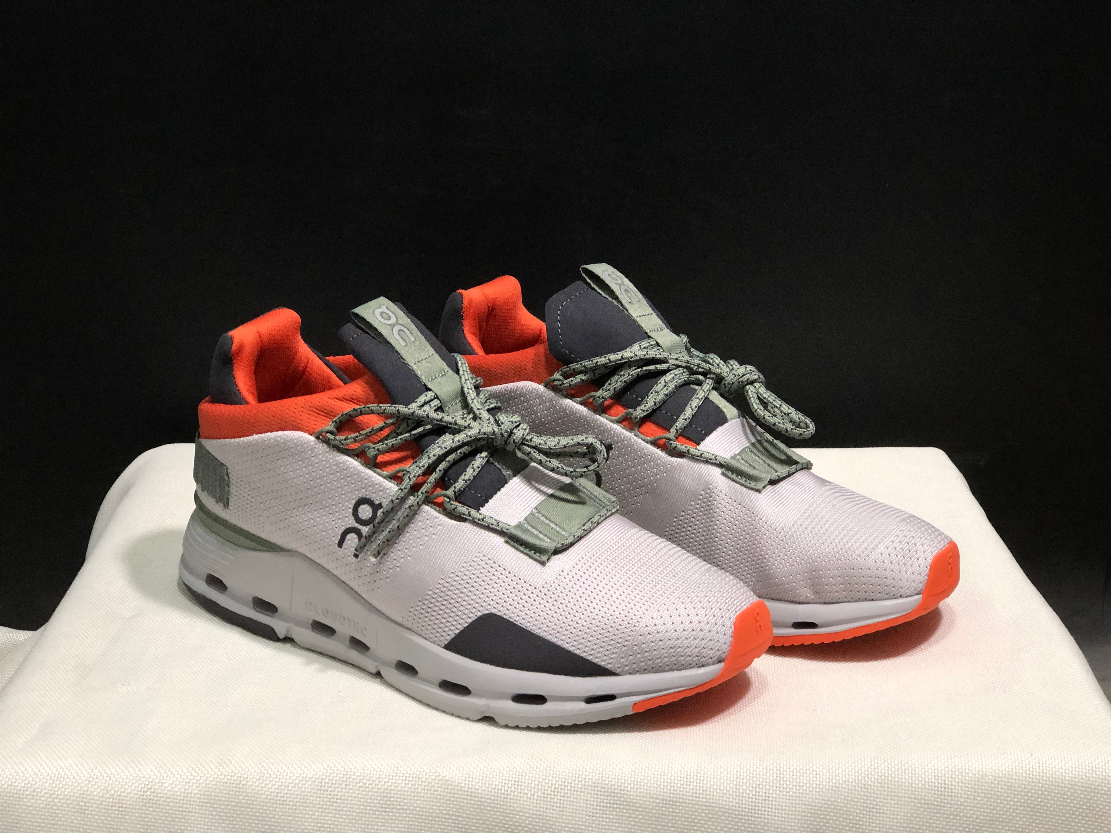On Running Cloudnova Lightweight Sports Casual Shoes Silver/Orange