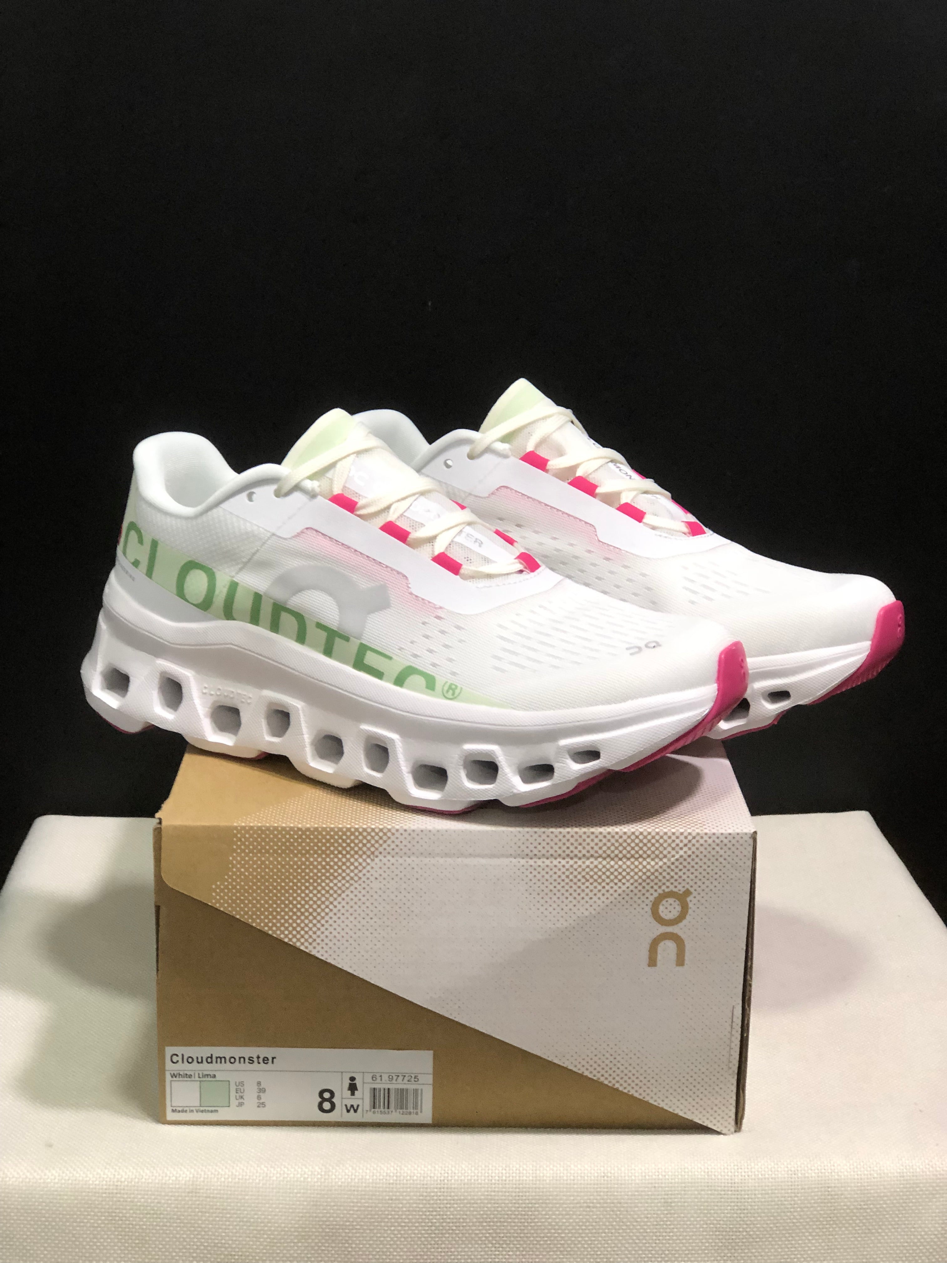 On Running Cloudmonster Anti-Slip Running Shoes White/Lima