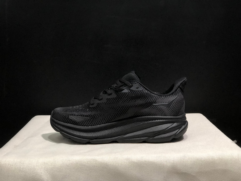 Hoka One One Clifton 9 Black Running Shoes Athletic Shoes Sneakers