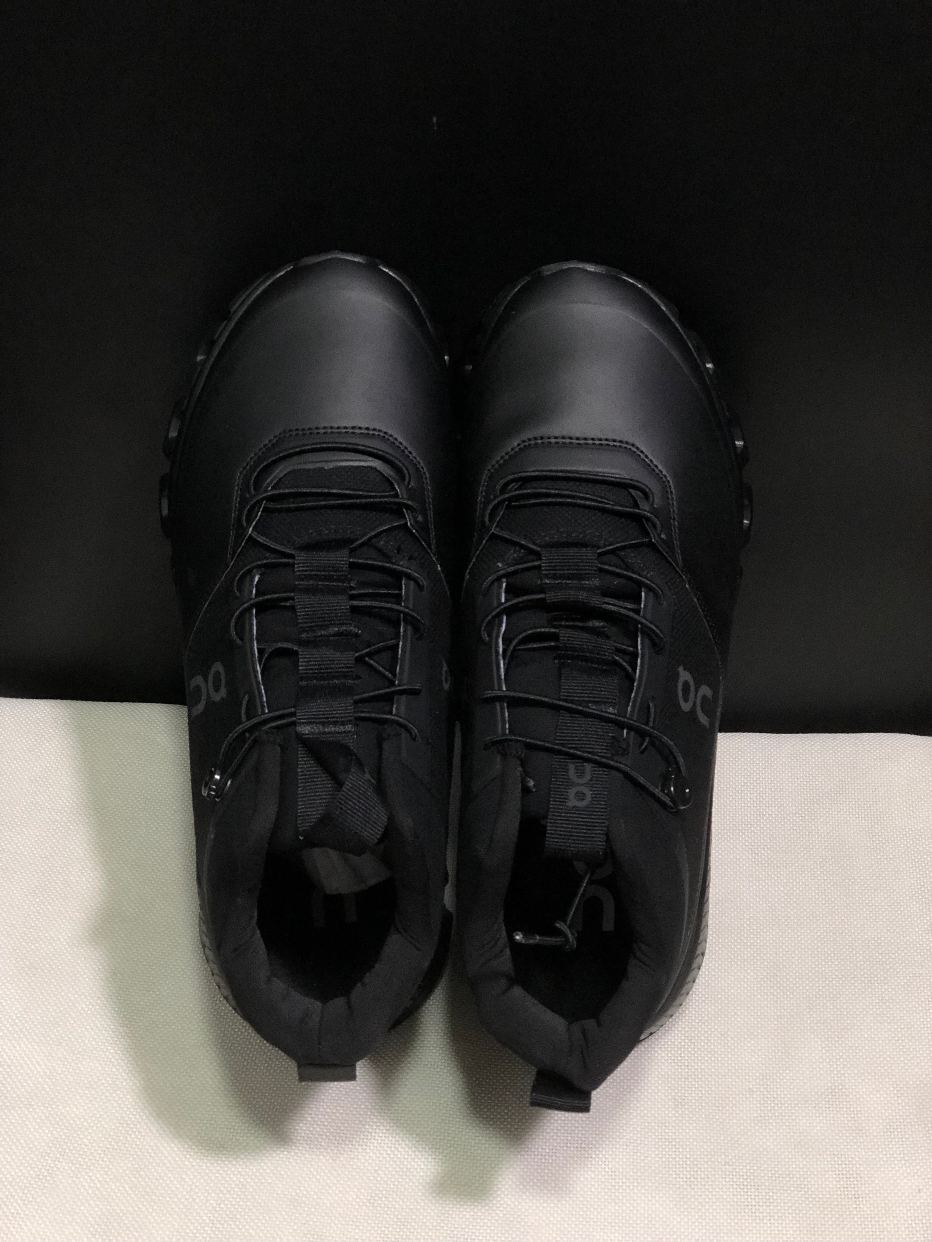 On Running Cloud Hi Edge All Black Outdoor Training Running Shoes